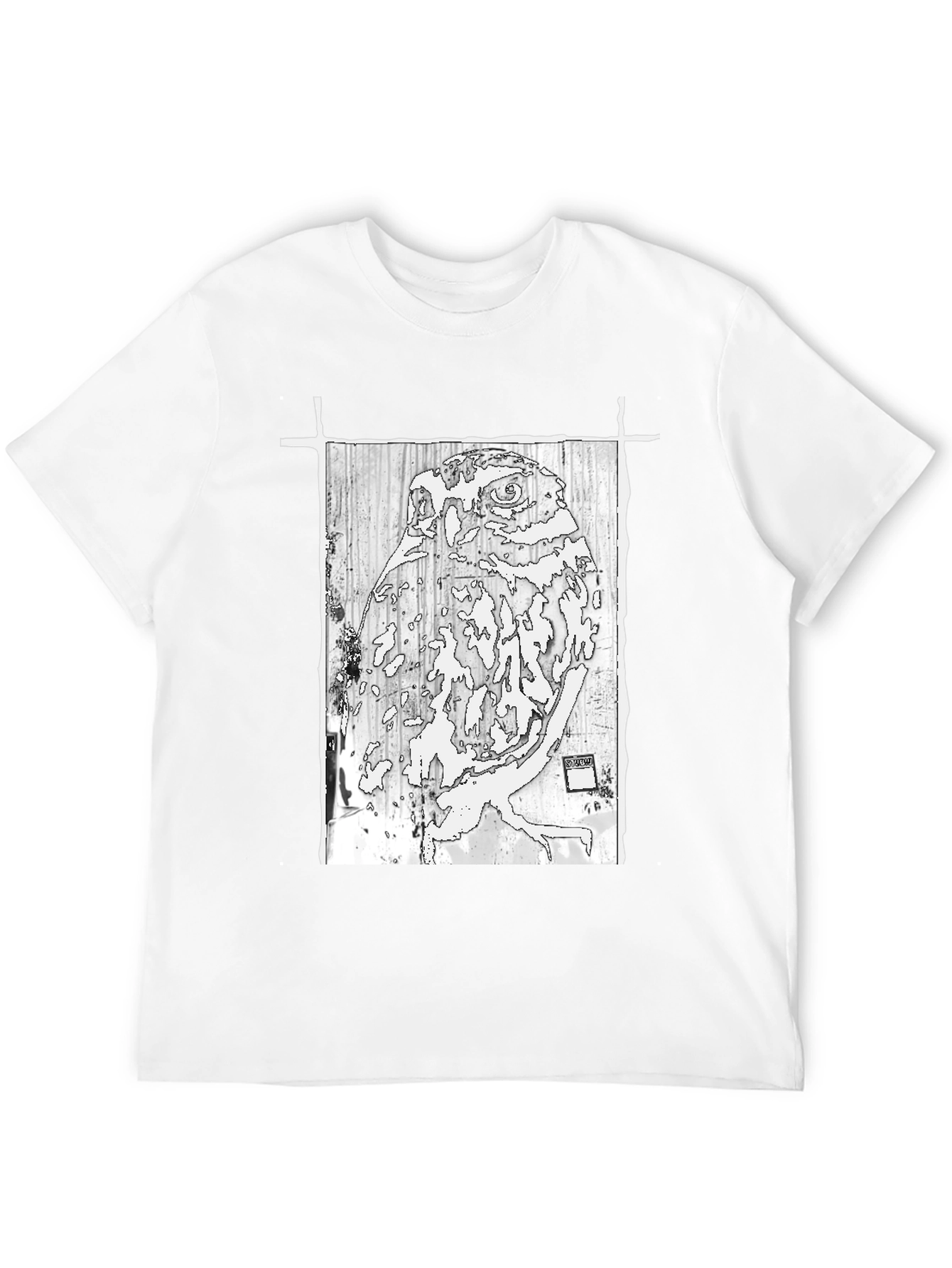 Abstract Owl Graphic Print Tee
