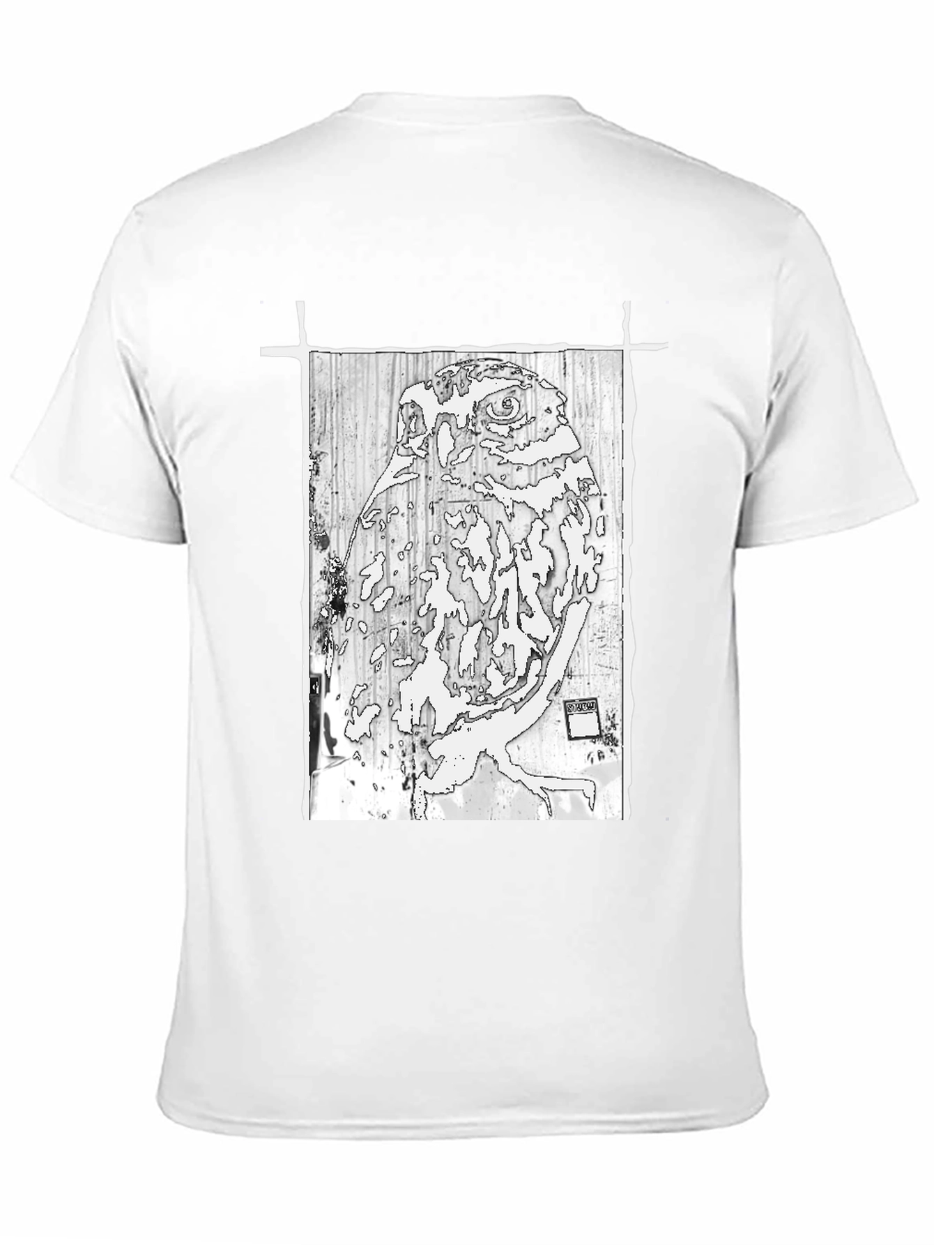 Abstract Owl Graphic Print Tee