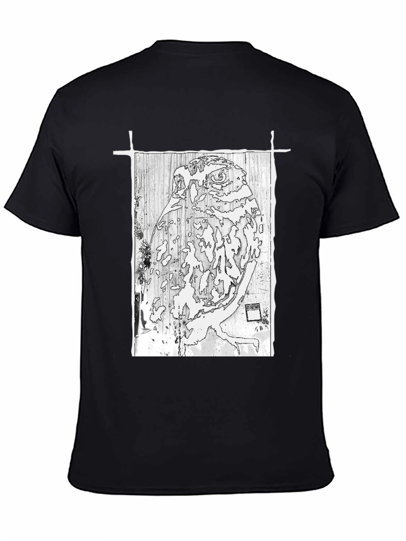 Abstract Owl Graphic Print Tee
