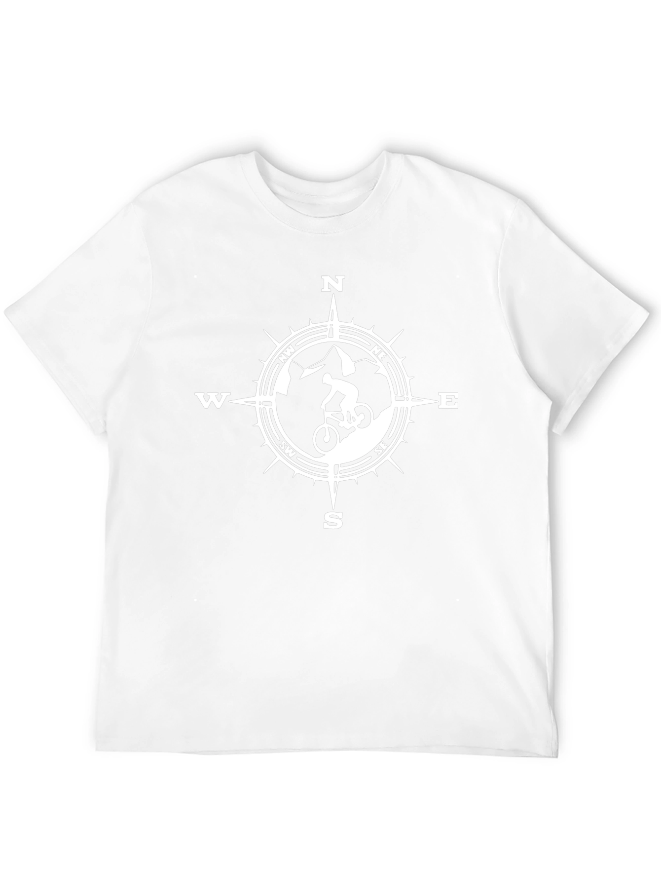 Mountain Biker Compass Graphic T-Shirt