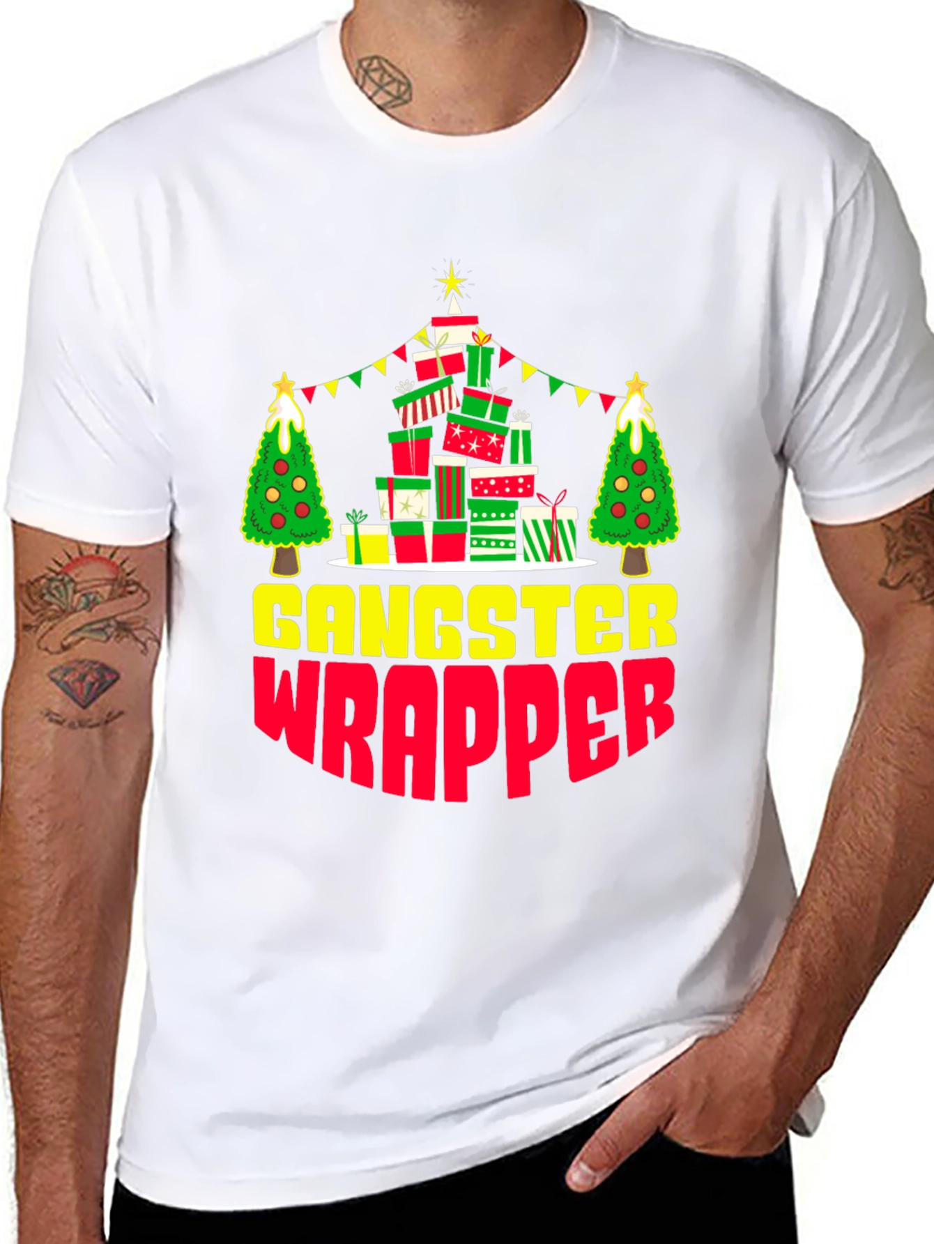 Gangster Wrapper Christmas T-Shirt