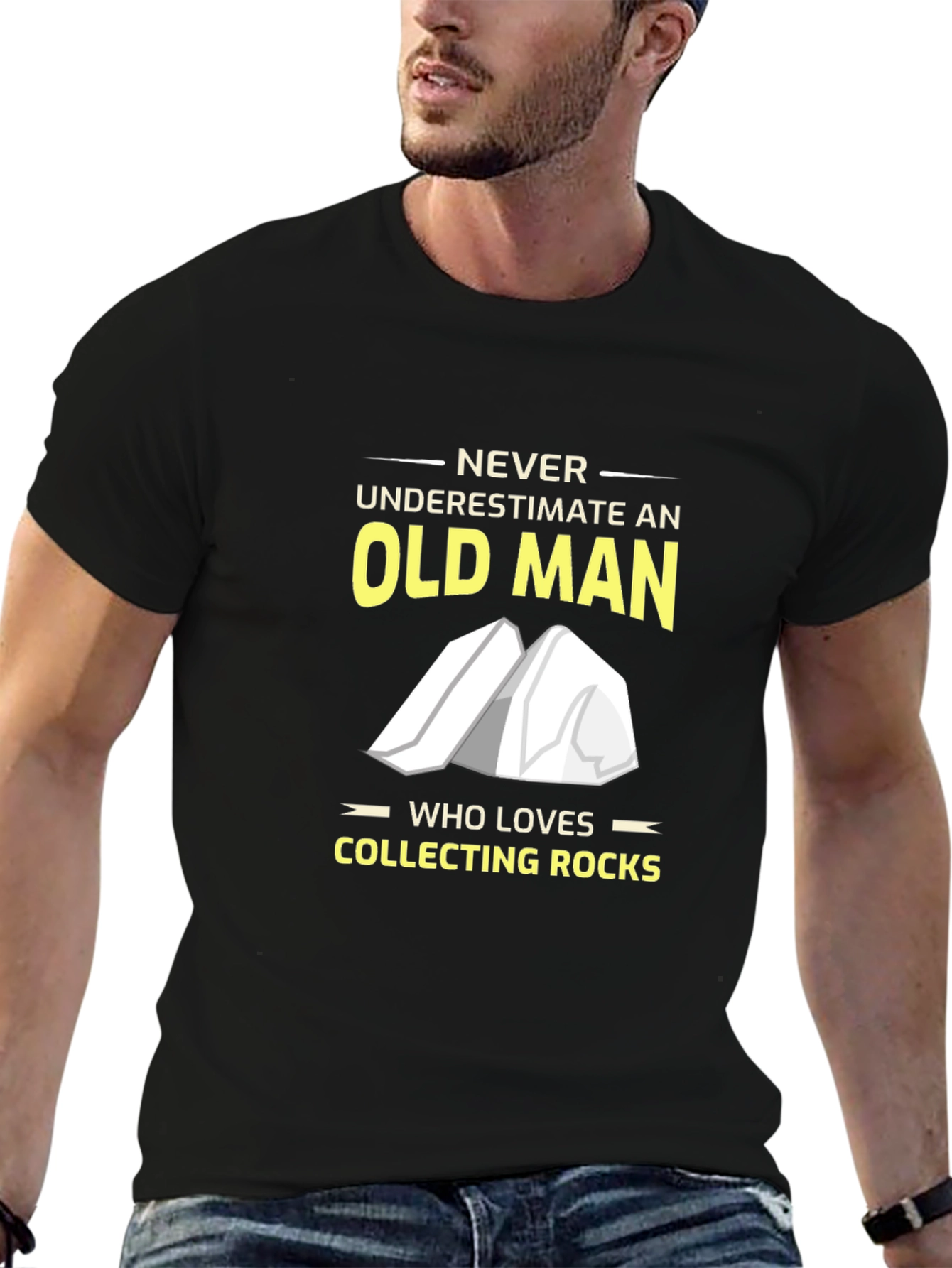 Rock Collecting Old Man T-Shirt