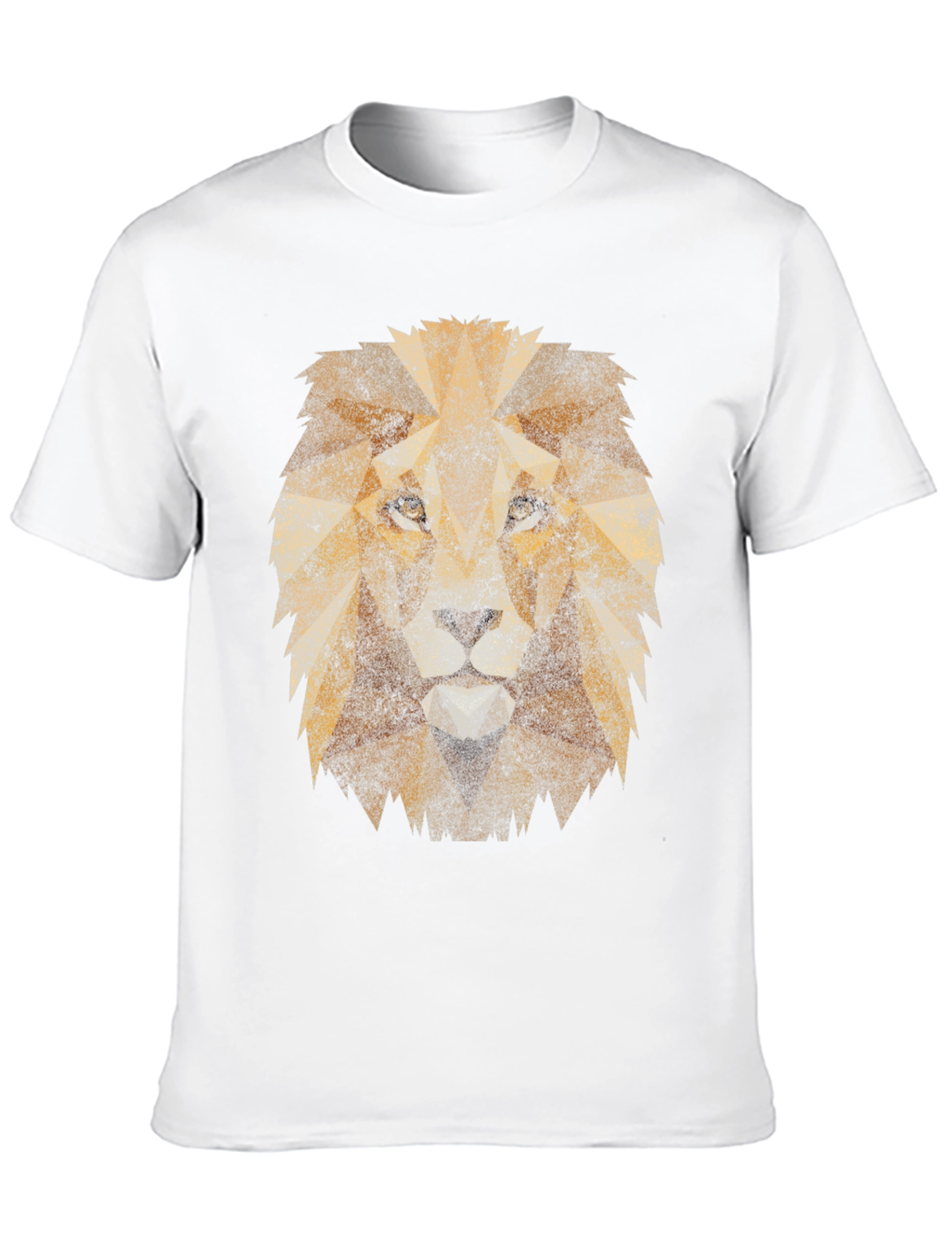Geometric Lion Graphic Tee - Mens Black T-Shirt