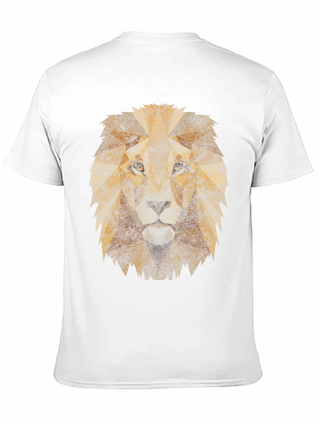 Geometric Lion Graphic Tee - Mens Black T-Shirt