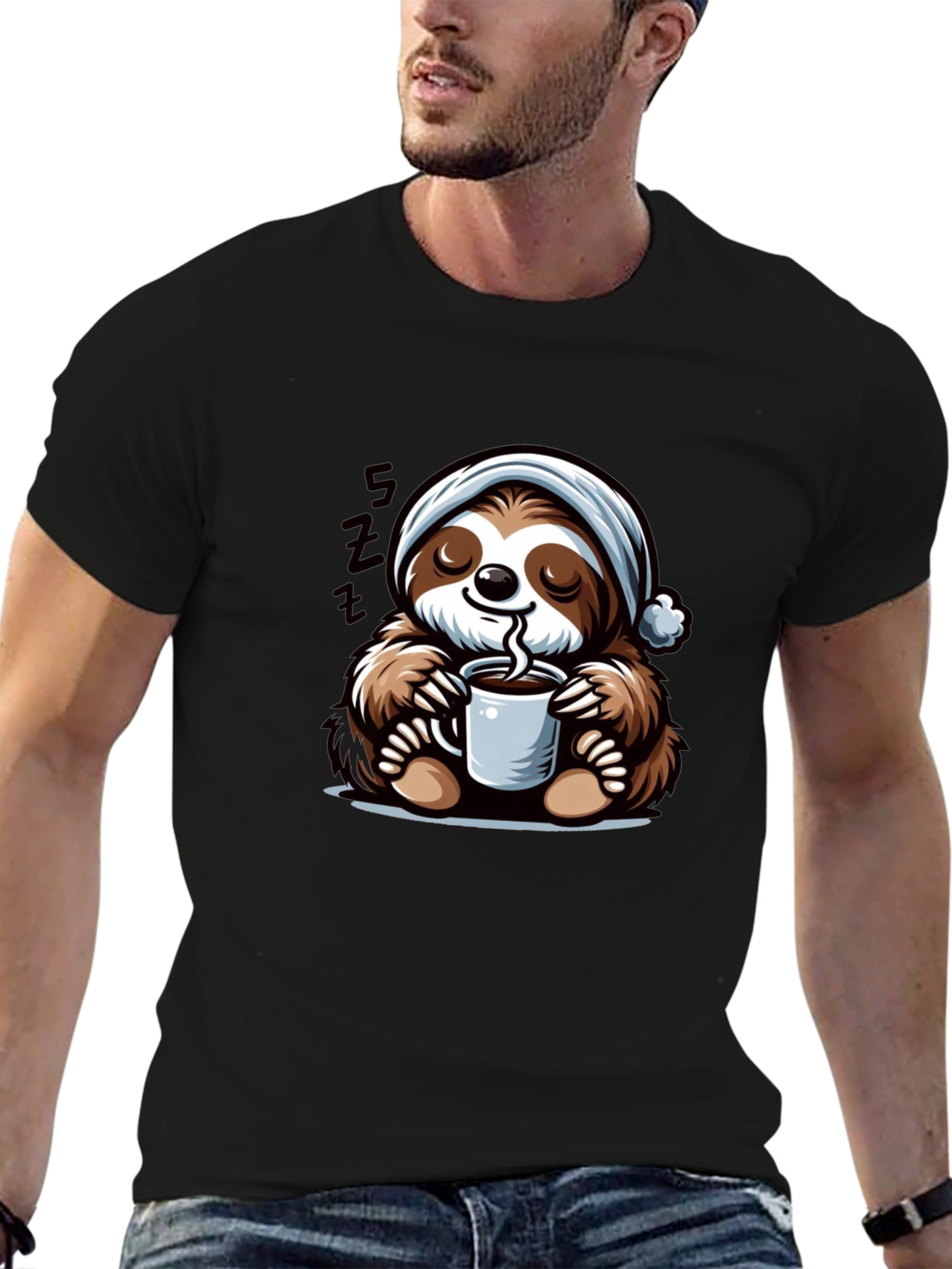 Cute Sloth Coffee T-Shirt