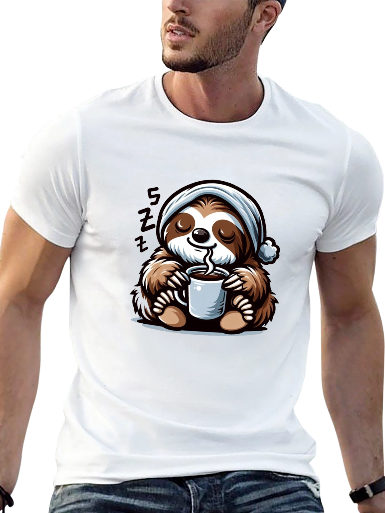 Cute Sloth Coffee T-Shirt