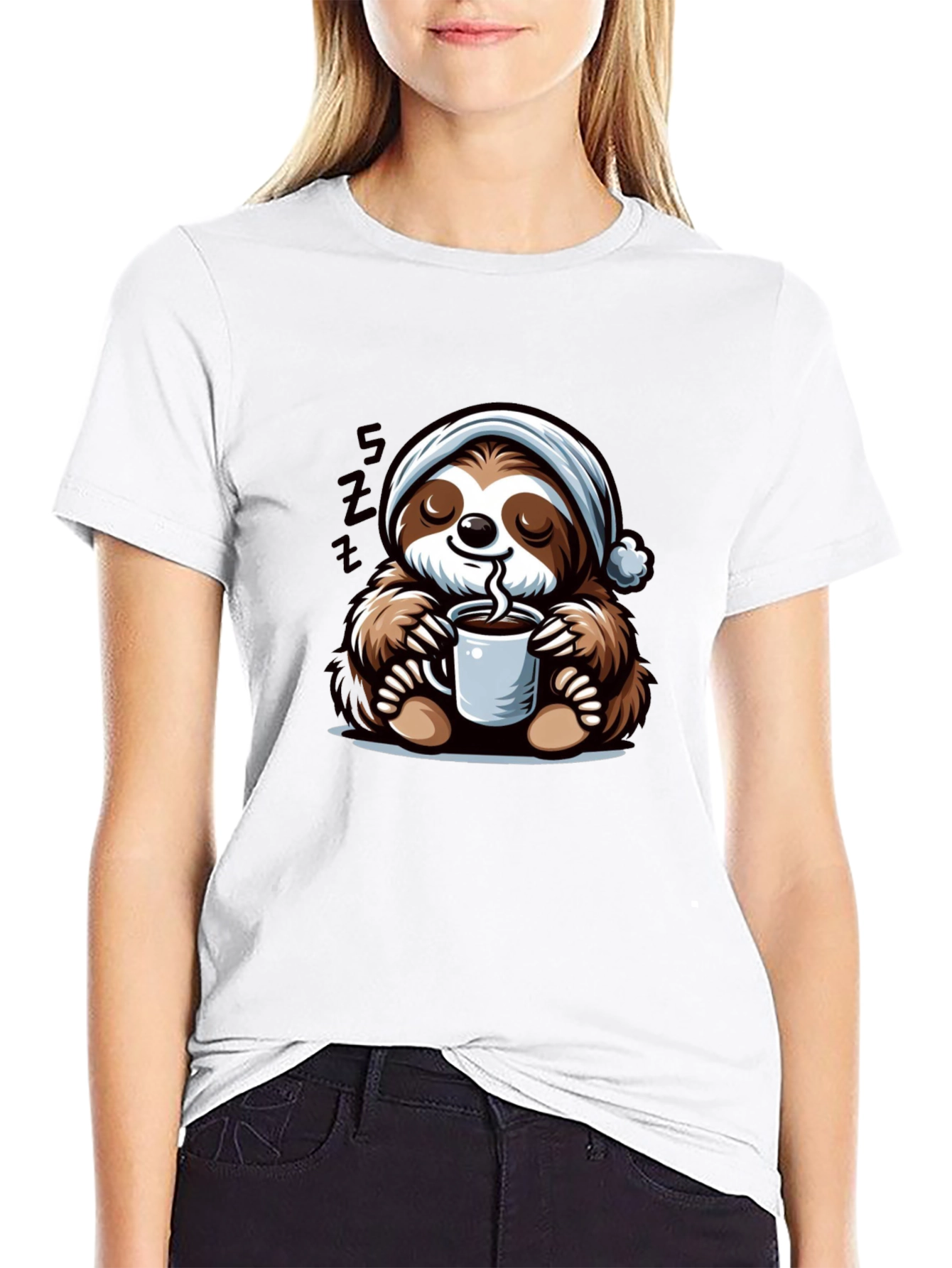 Cute Sloth Coffee T-Shirt