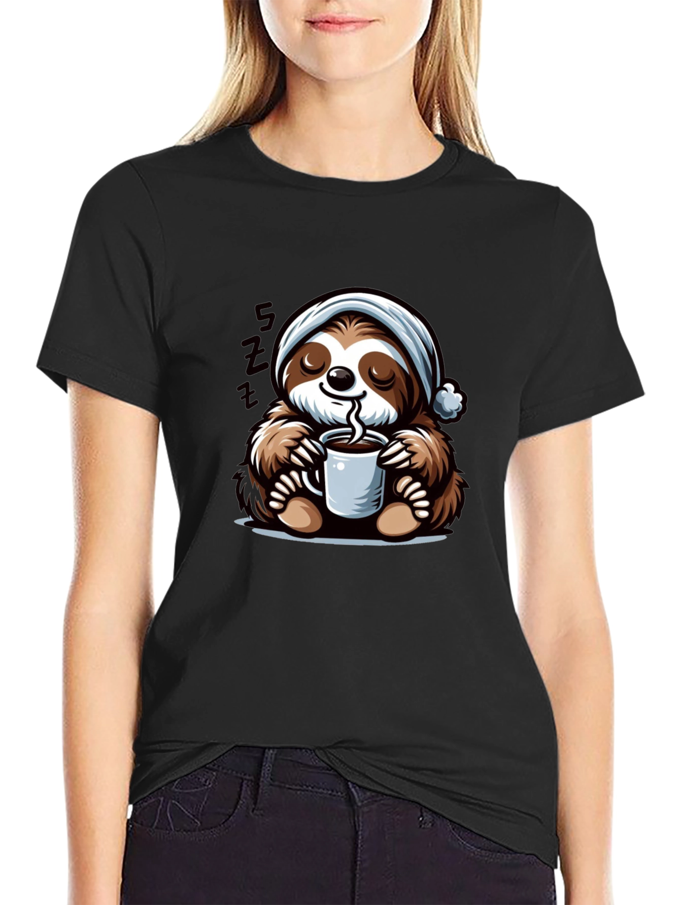 Cute Sloth Coffee T-Shirt