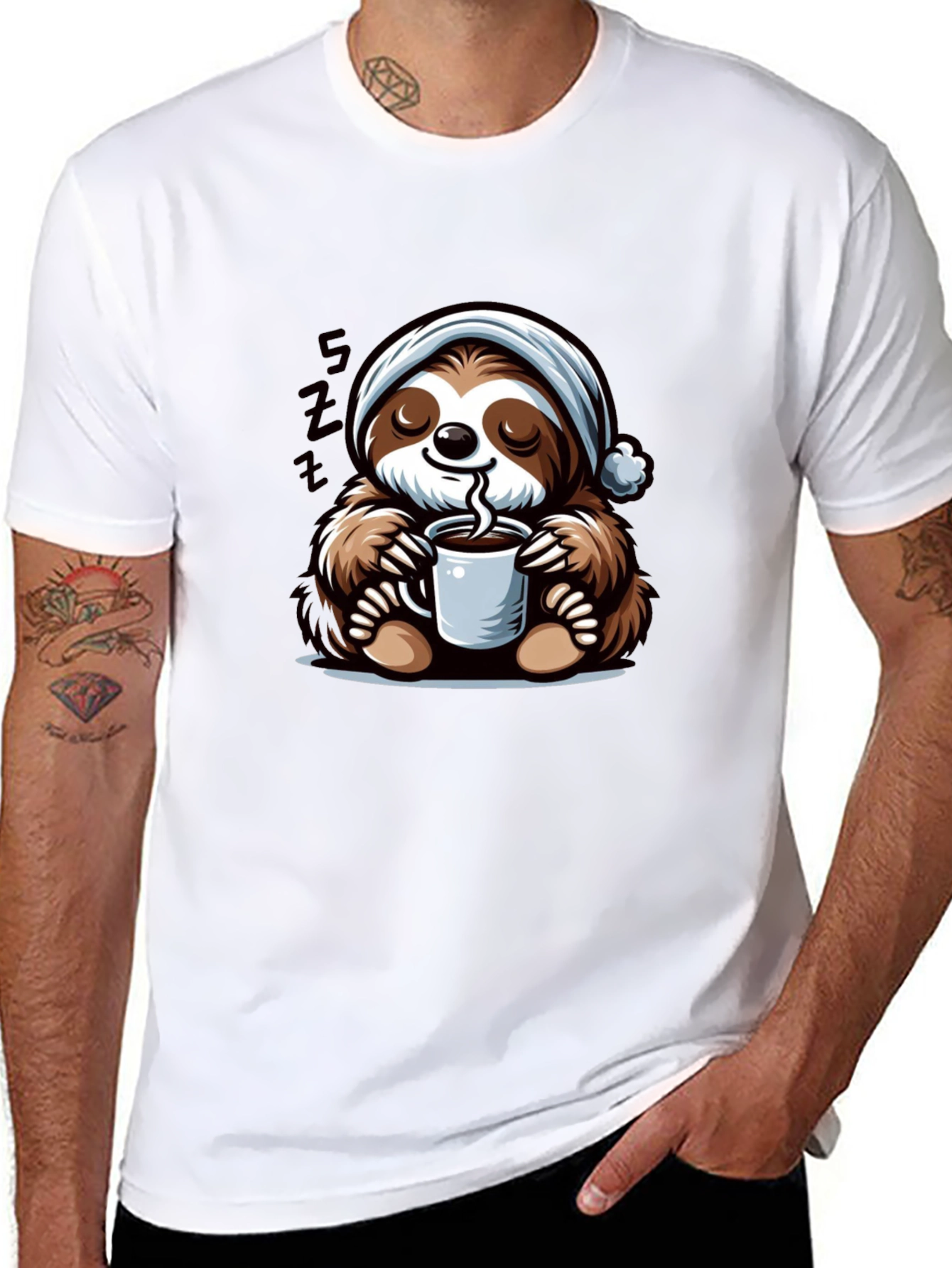 Cute Sloth Coffee T-Shirt