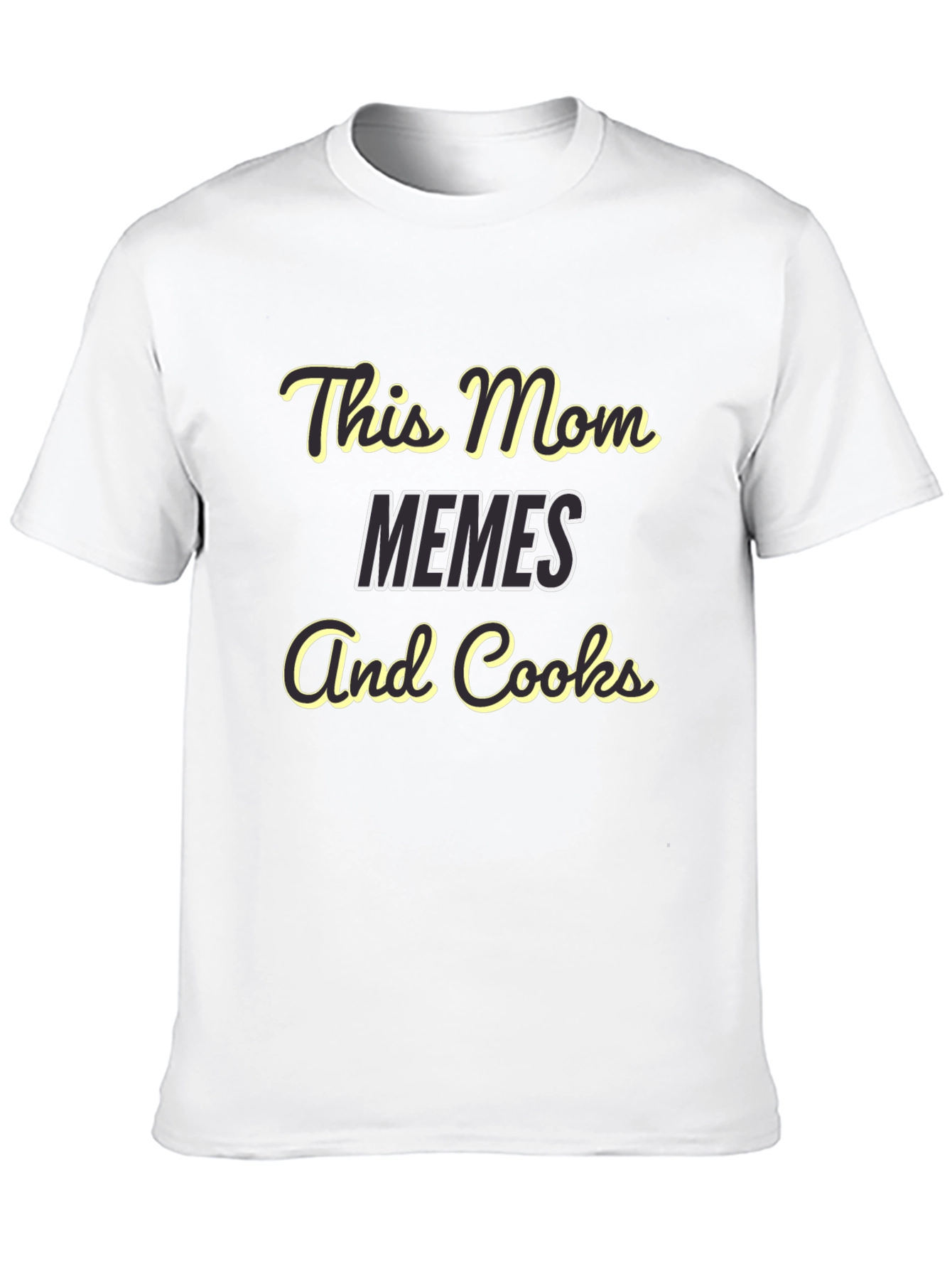 Funny Mom T-Shirt - This Mom Memes And Cooks!