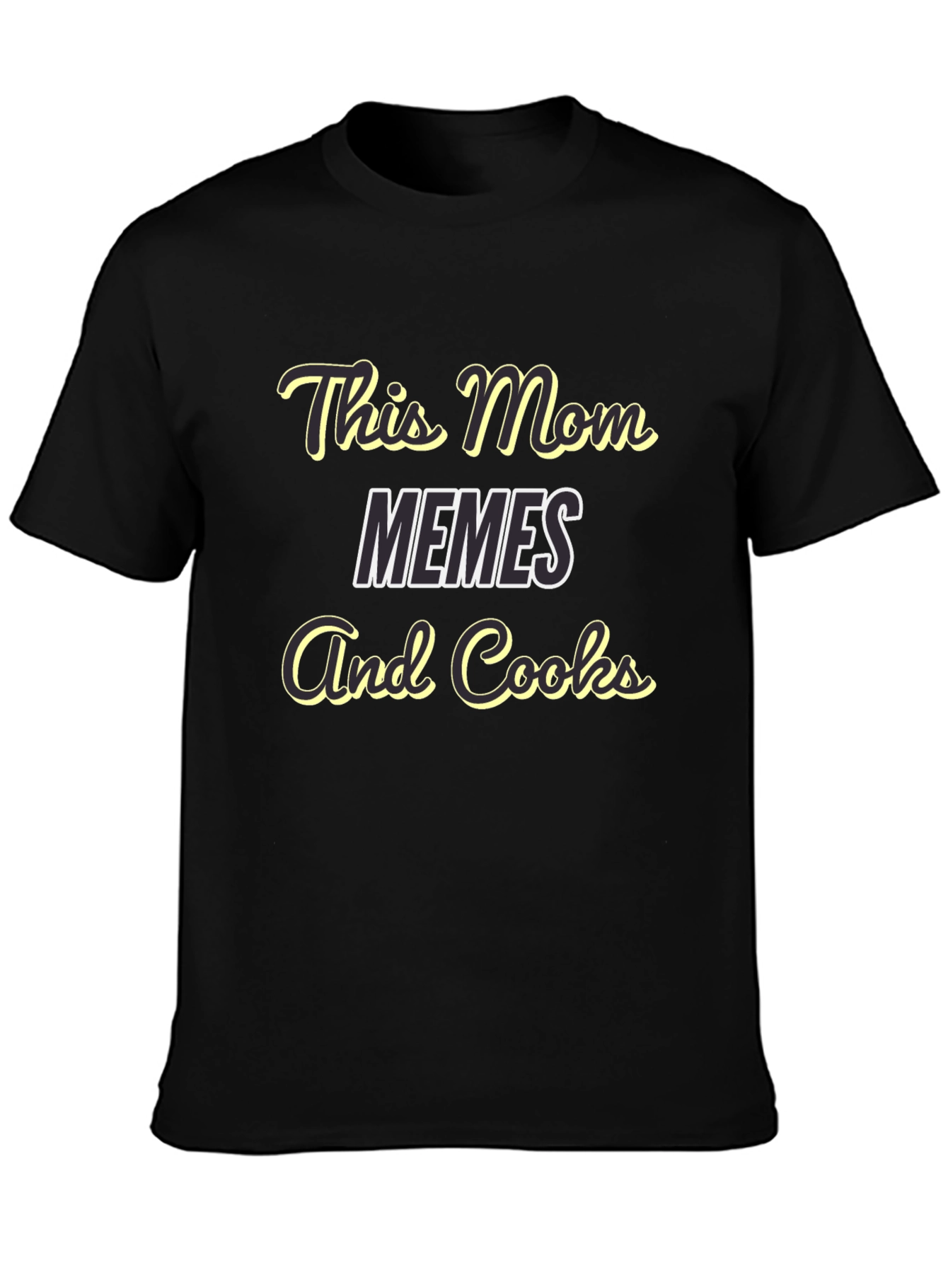 Funny Mom T-Shirt - This Mom Memes And Cooks!