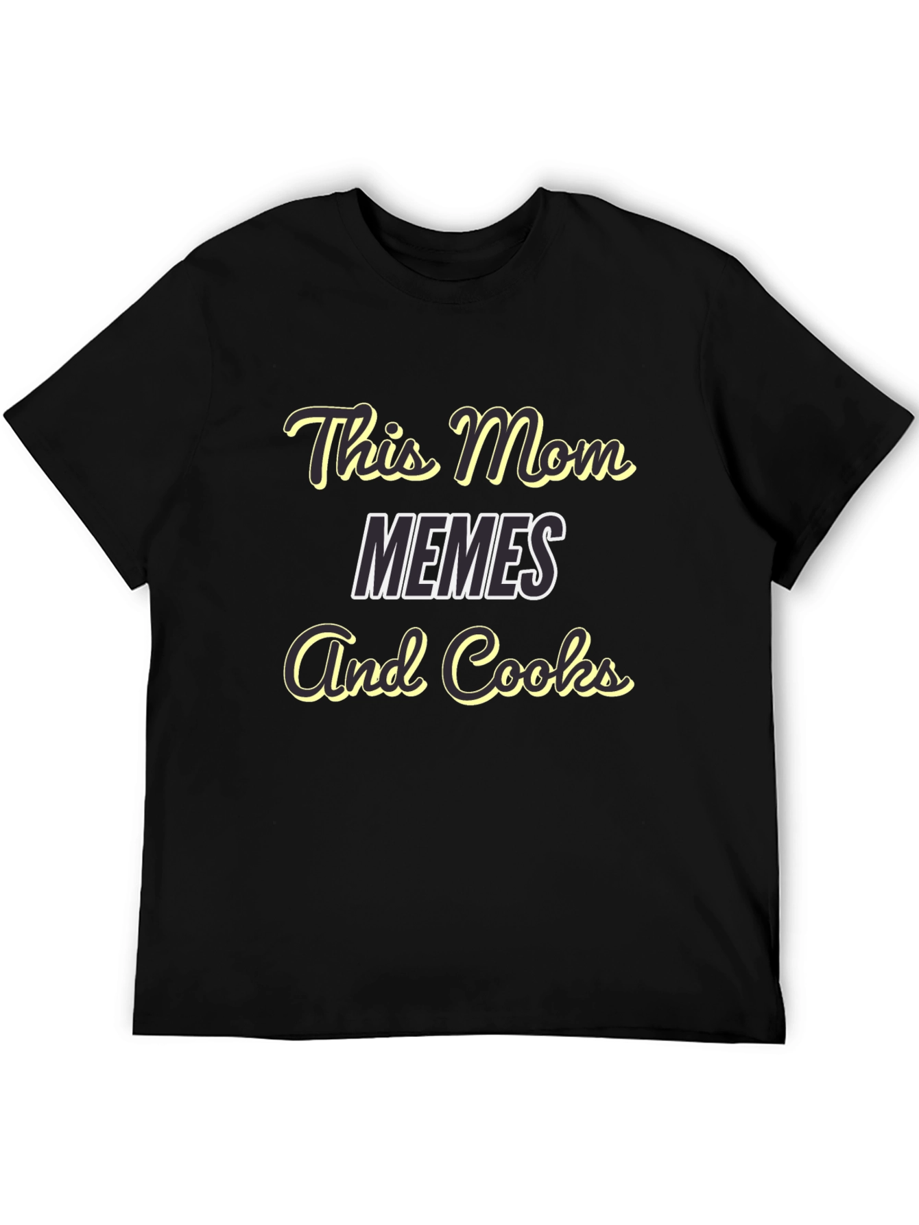 Funny Mom T-Shirt - This Mom Memes And Cooks!