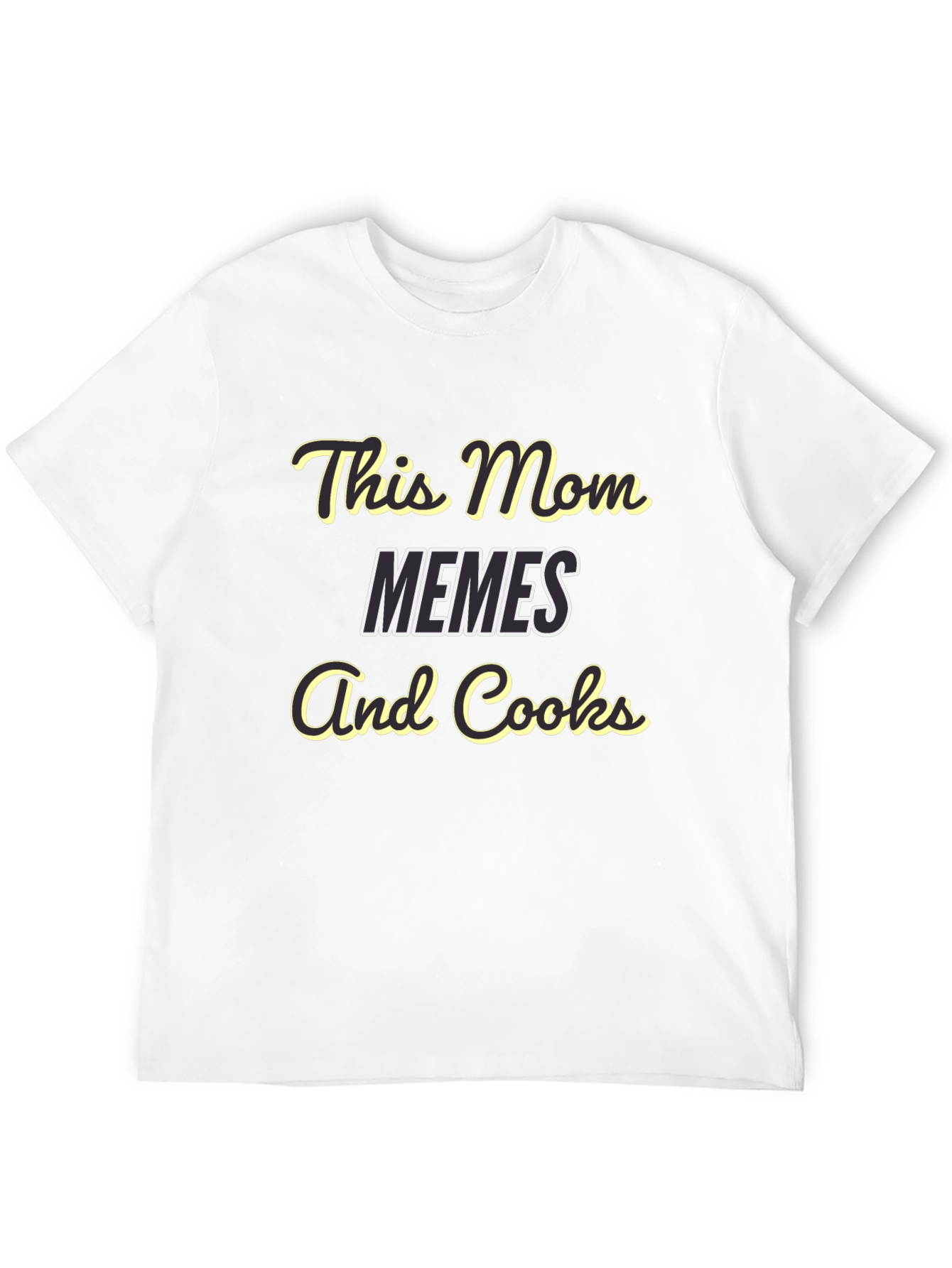 Funny Mom T-Shirt - This Mom Memes And Cooks!