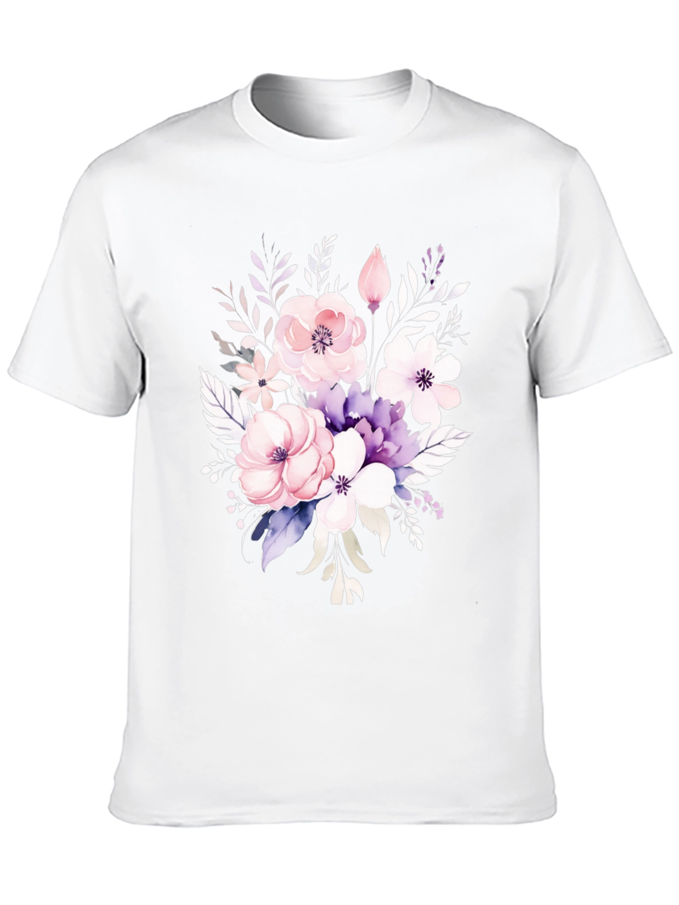 Floral Bouquet Graphic Black T-Shirt