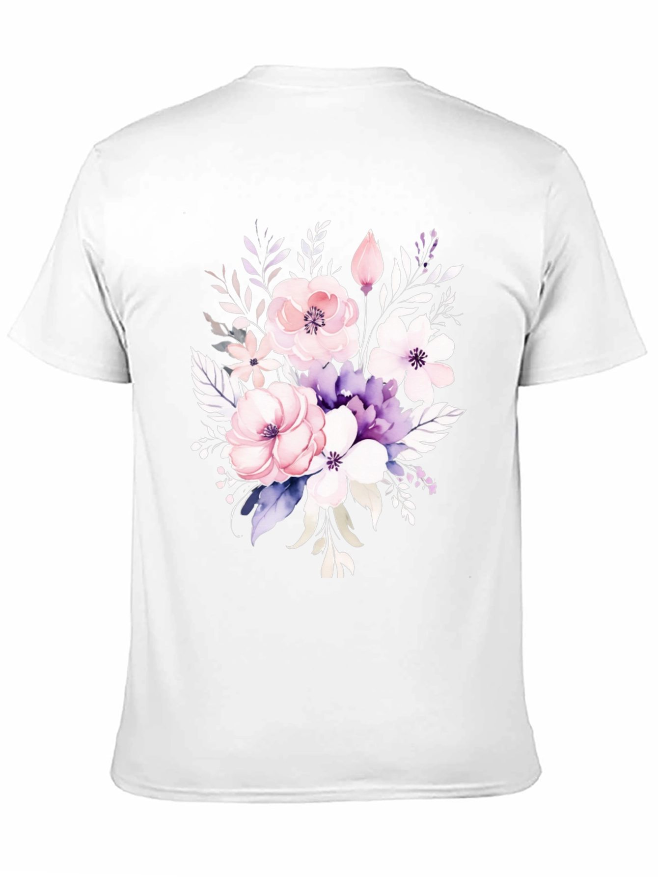 Floral Bouquet Graphic Black T-Shirt