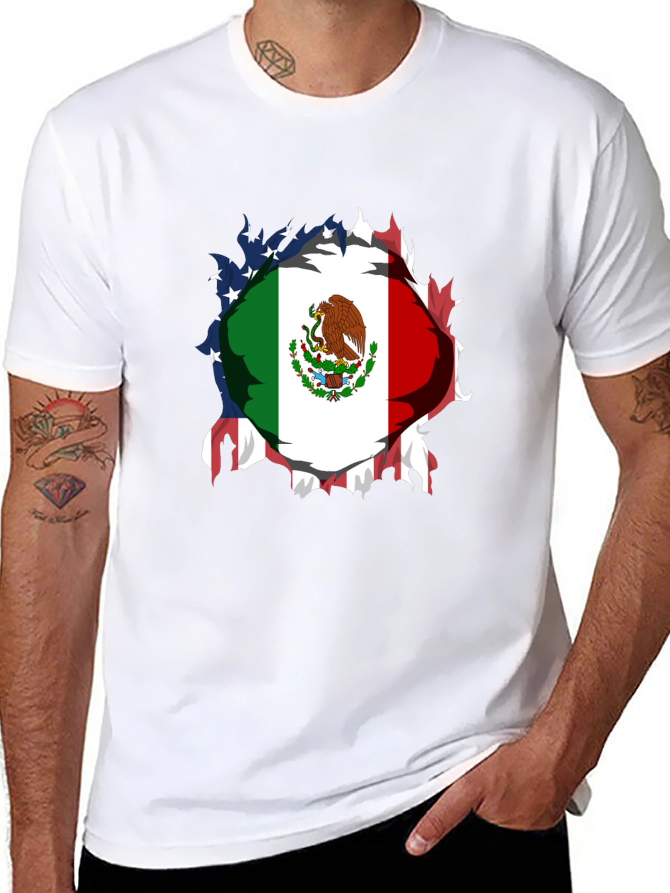 Mexican American Flag T-Shirt