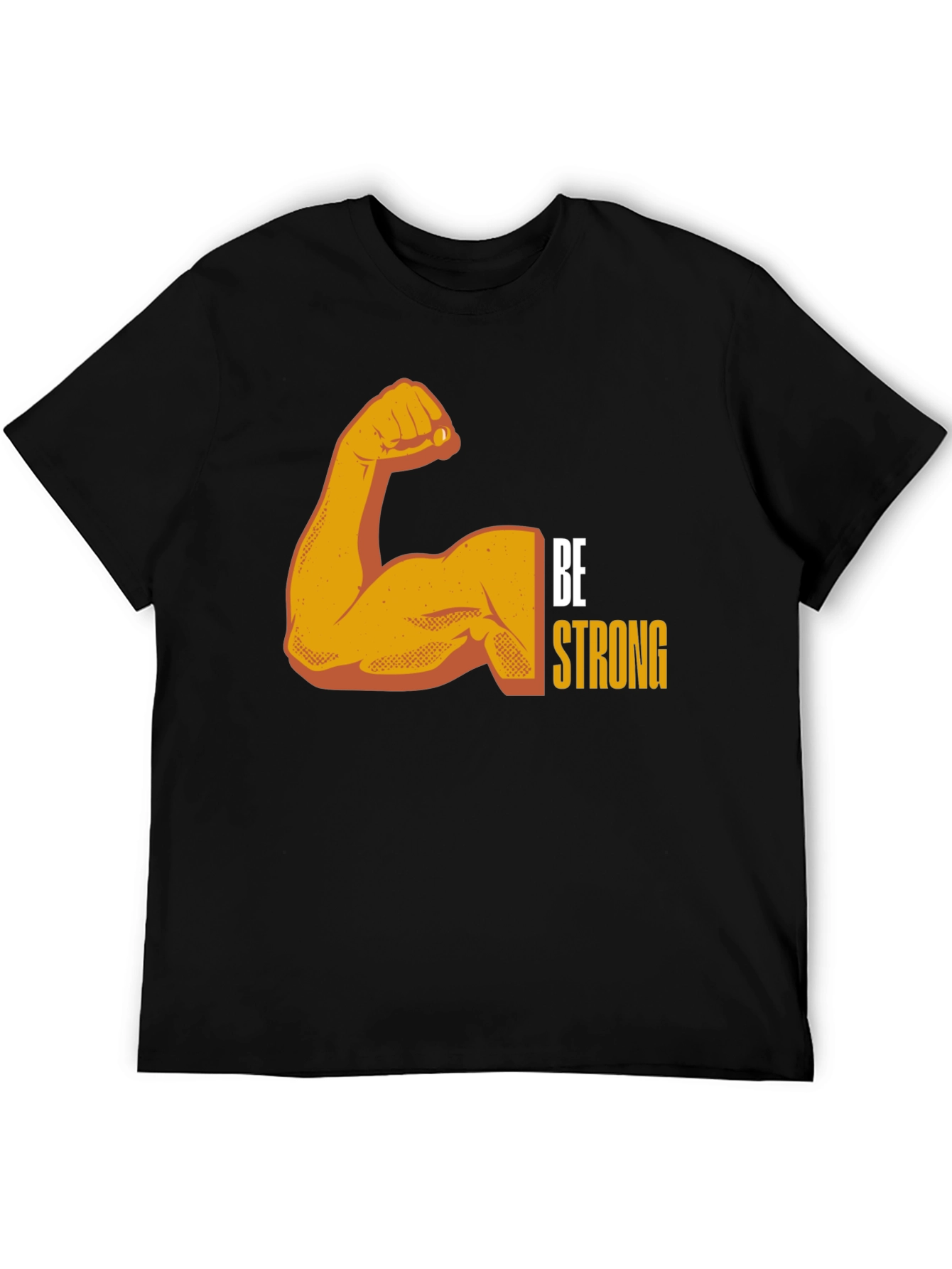 Be Strong Graphic Tee - Black Cotton Blend