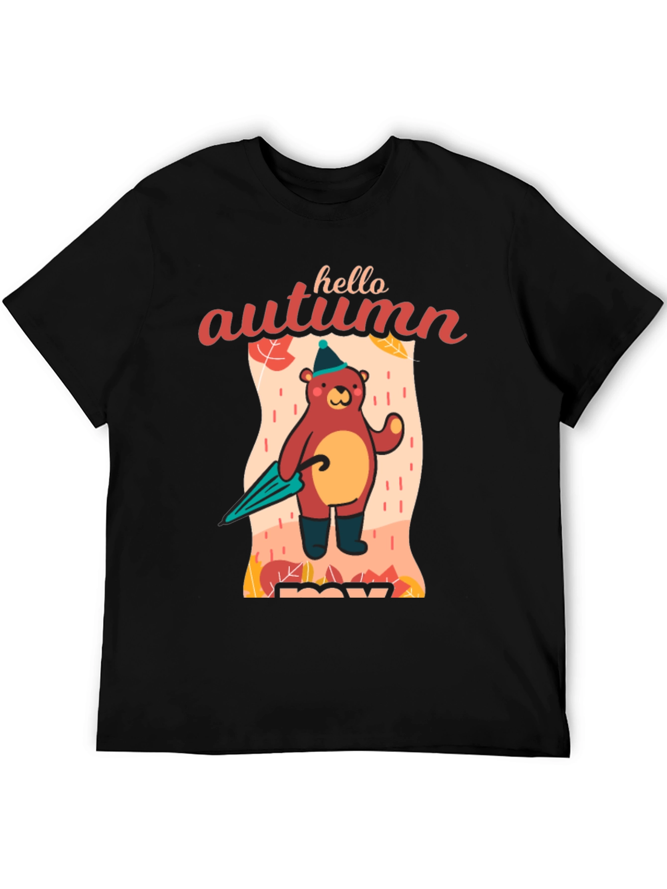 Hello Autumn Bear T-Shirt Fall Season Apparel