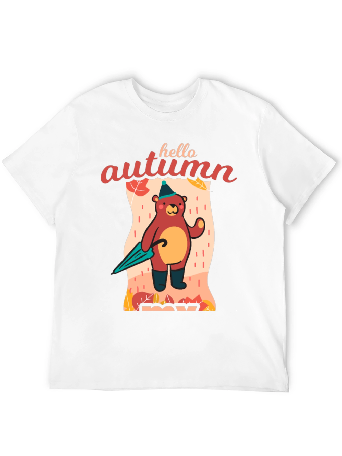 Hello Autumn Bear T-Shirt Fall Season Apparel