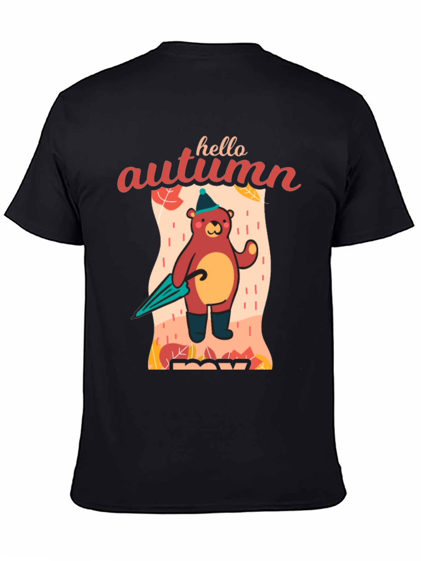 Hello Autumn Bear T-Shirt Fall Season Apparel