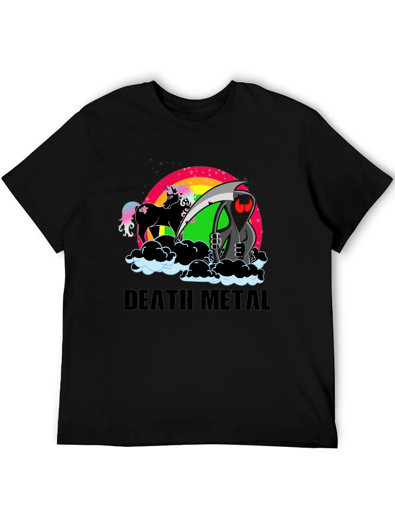 Death Metal Unicorn Grim Reaper T-Shirt