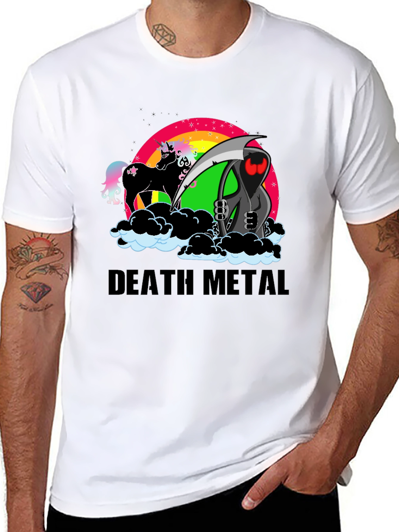 Death Metal Unicorn Grim Reaper T-Shirt