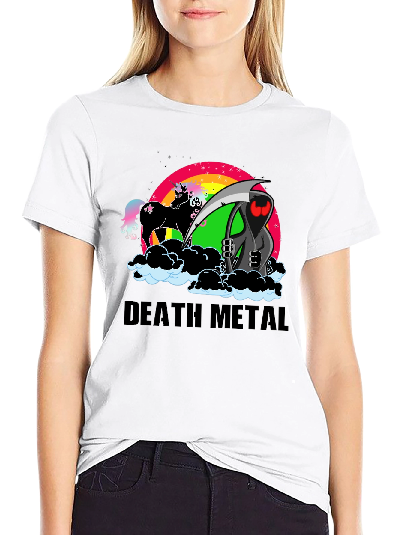 Death Metal Unicorn Grim Reaper T-Shirt