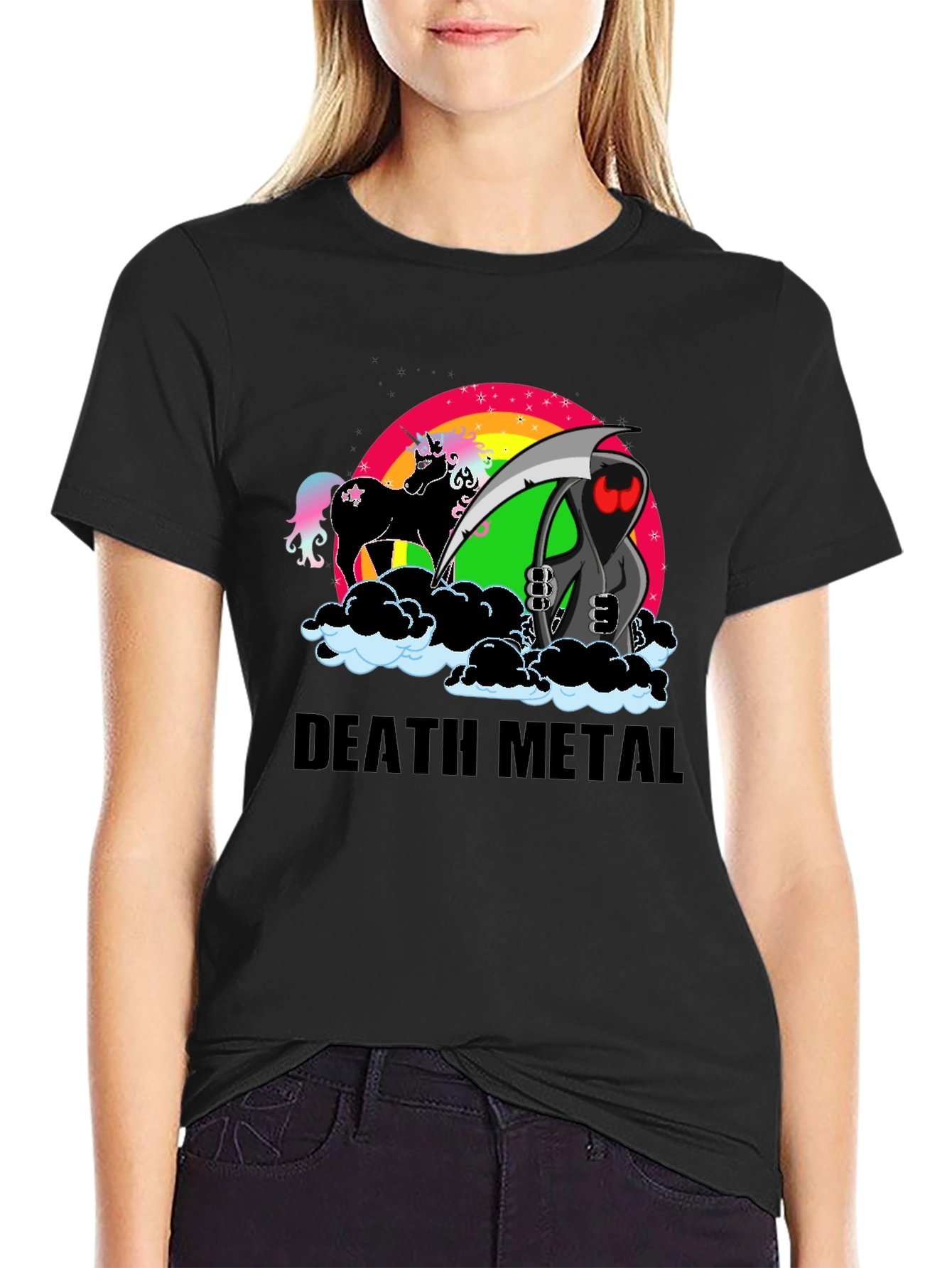 Death Metal Unicorn Grim Reaper T-Shirt