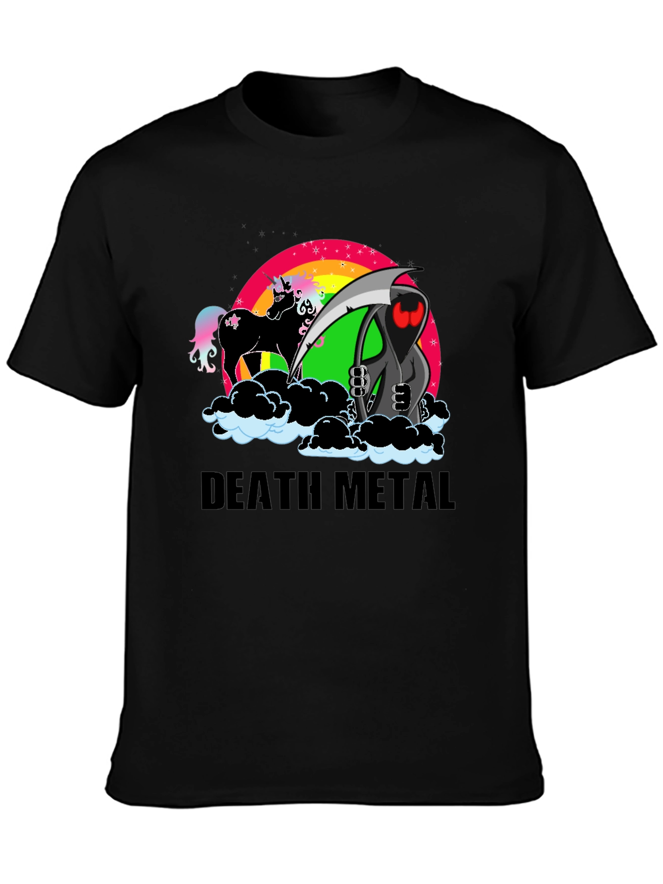 Death Metal Unicorn Grim Reaper T-Shirt