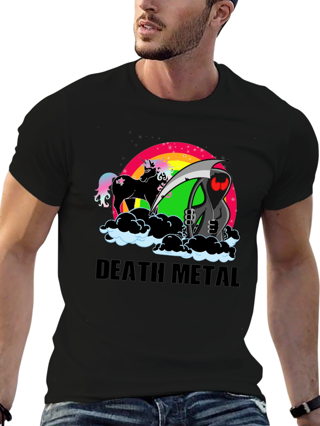 Death Metal Unicorn Grim Reaper T-Shirt