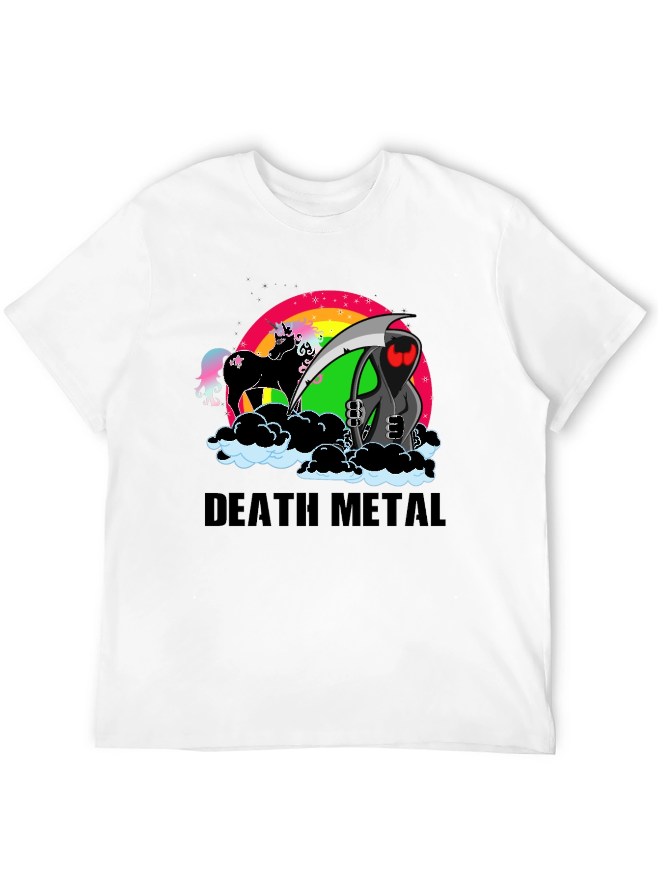 Death Metal Unicorn Grim Reaper T-Shirt