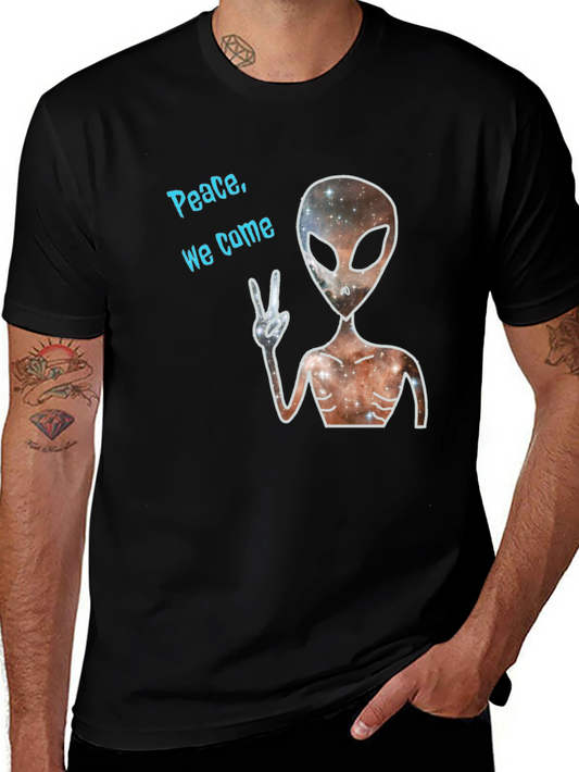 Peaceful Alien Graphic T-Shirt