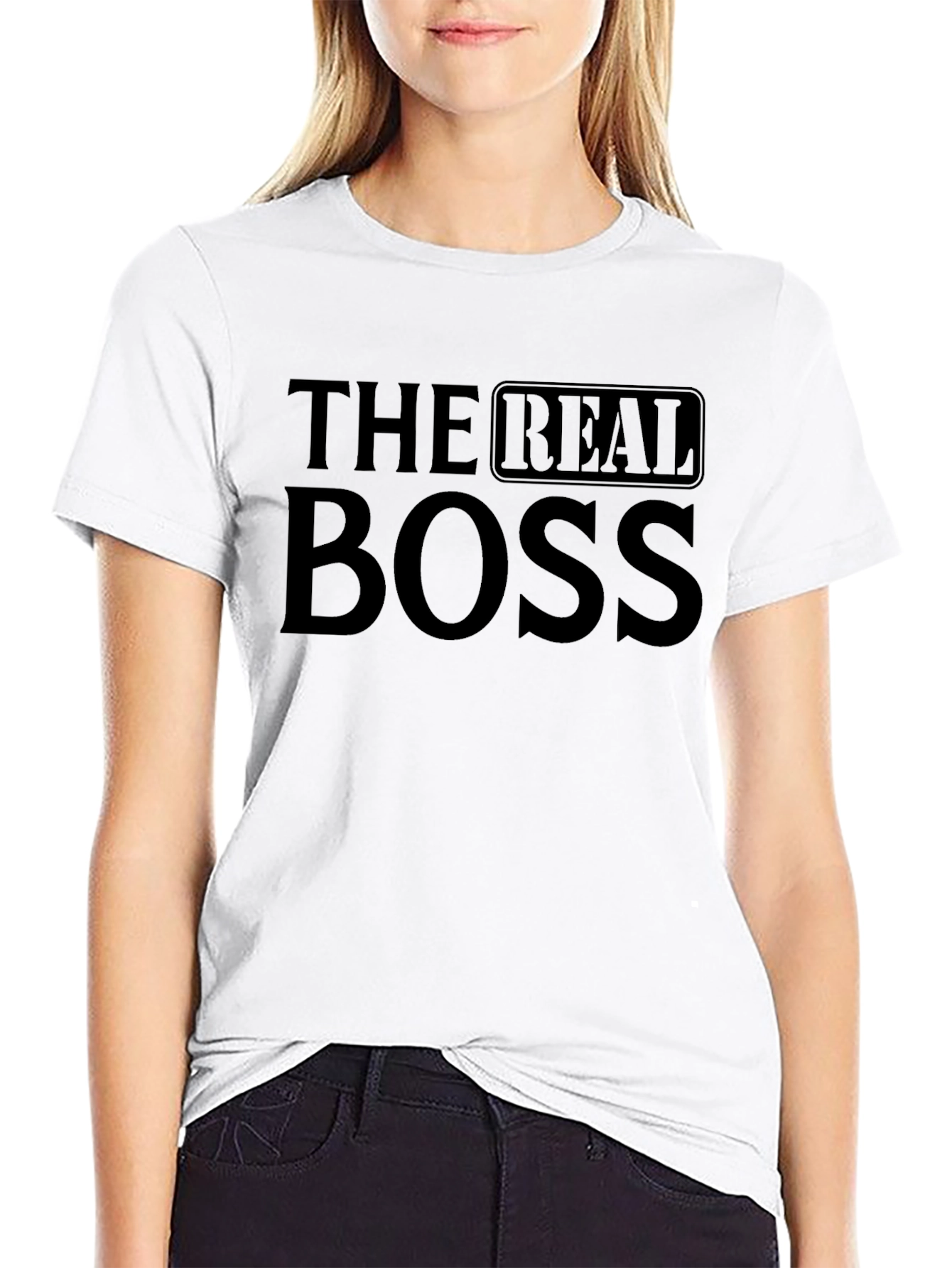 The Real Boss Black Graphic T-Shirt