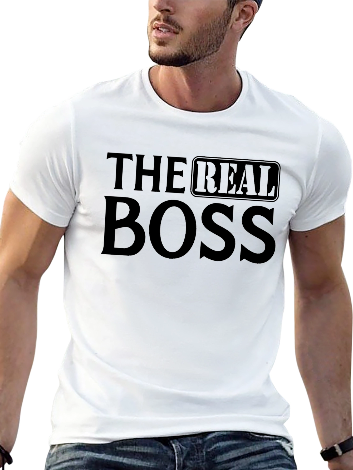 The Real Boss Black Graphic T-Shirt