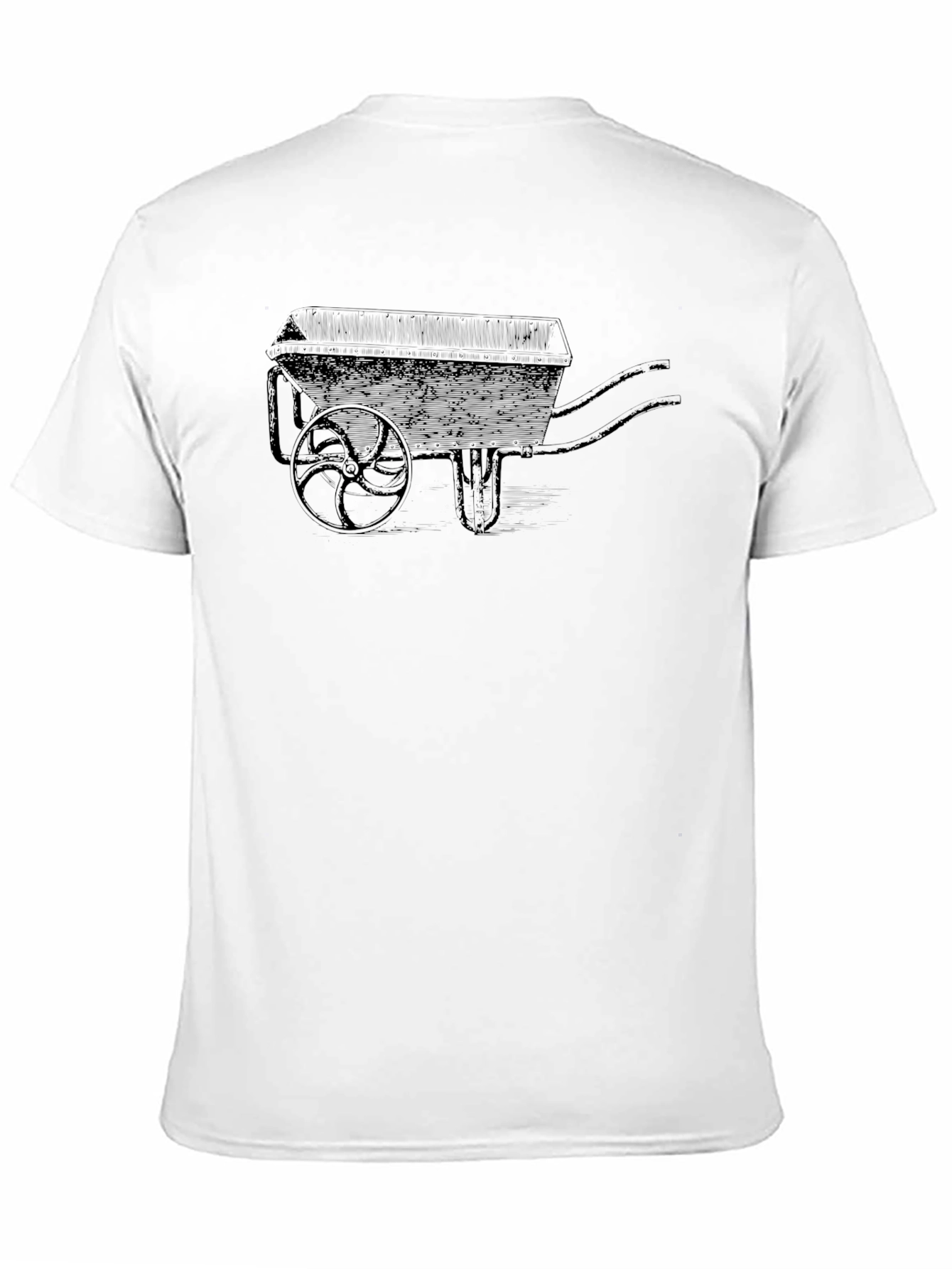 Cool Black Wheelbarrow Graphic T-Shirt