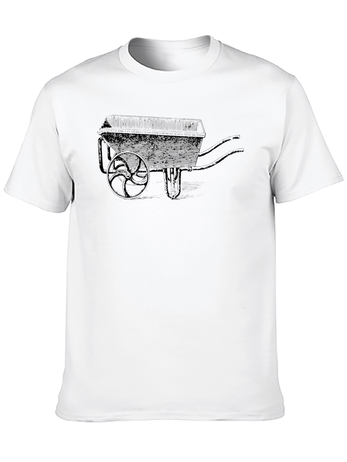Cool Black Wheelbarrow Graphic T-Shirt