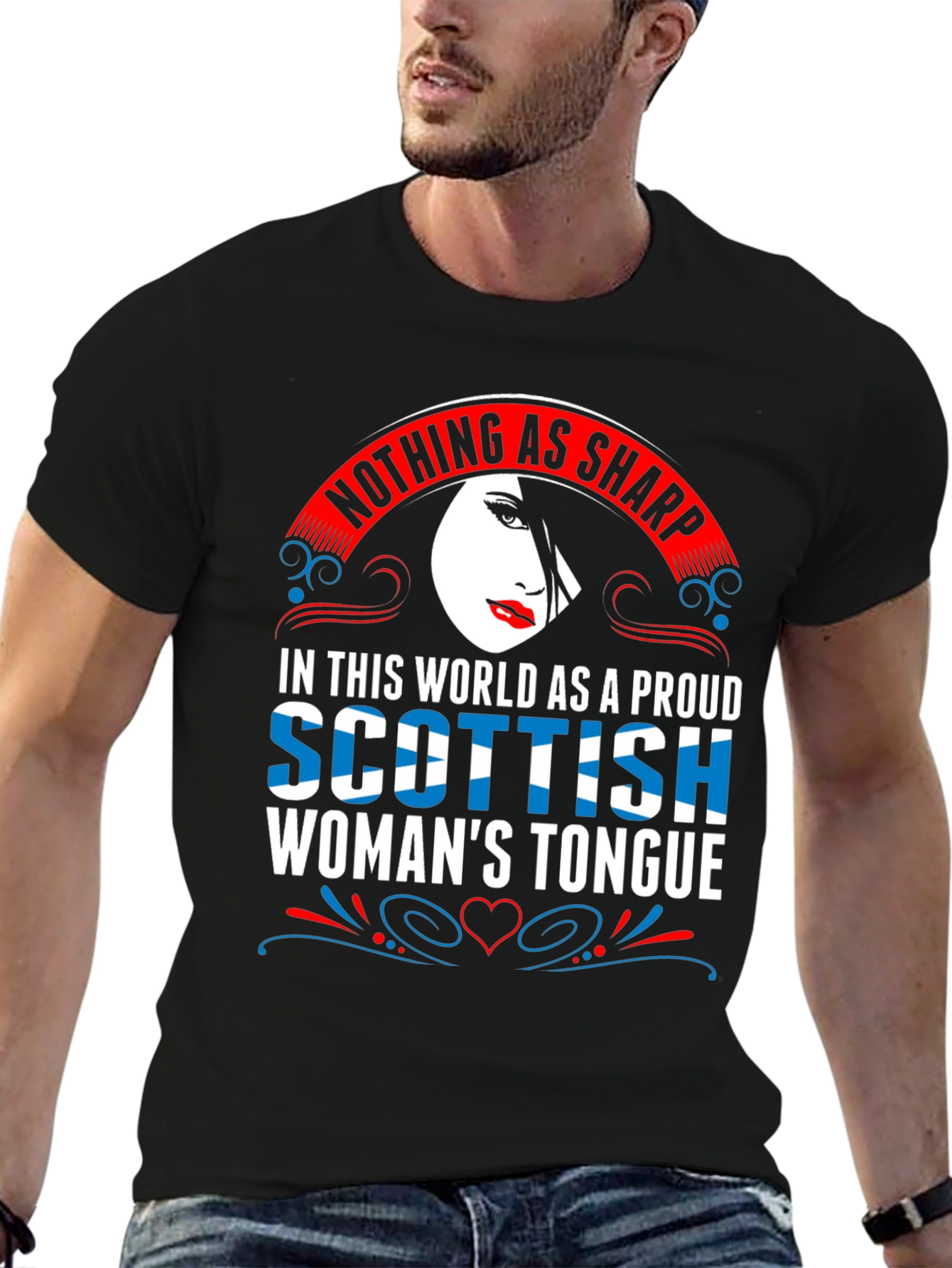 Scottish Womans Tongue T-Shirt - Sharp Wit Design