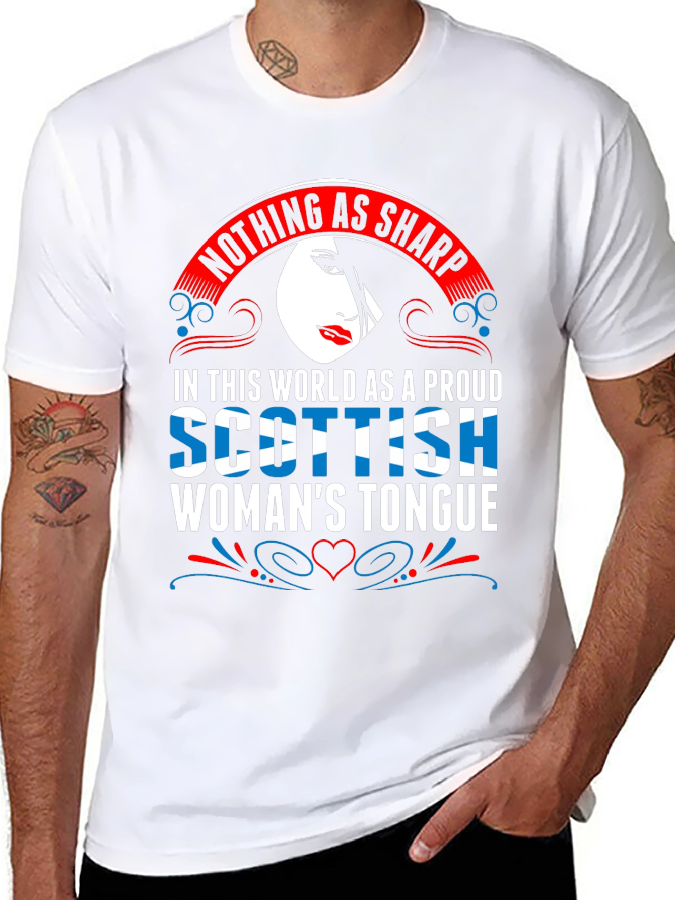 Scottish Womans Tongue T-Shirt - Sharp Wit Design