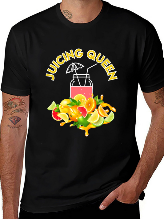 Juicing Queen Graphic Tee - Summer Fruit Design