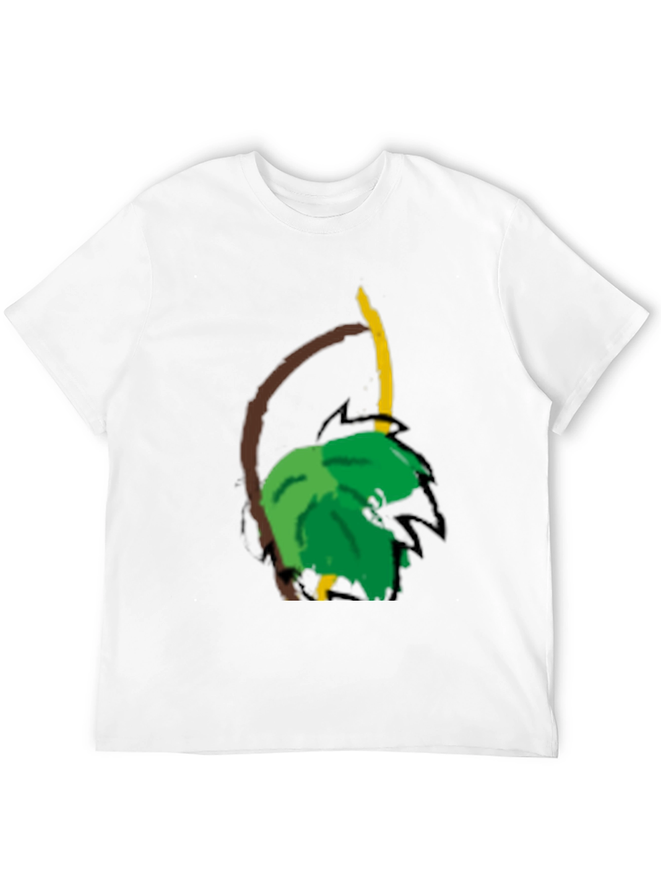 Leaf & Branch Graphic Black T-Shirt