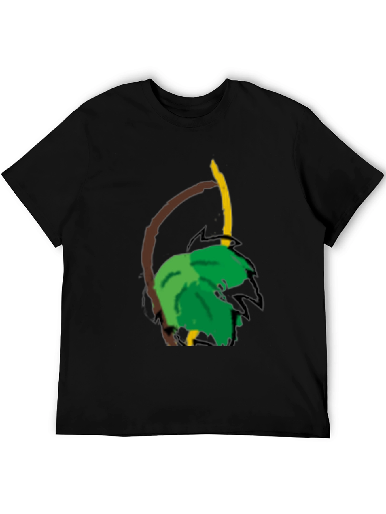 Leaf & Branch Graphic Black T-Shirt