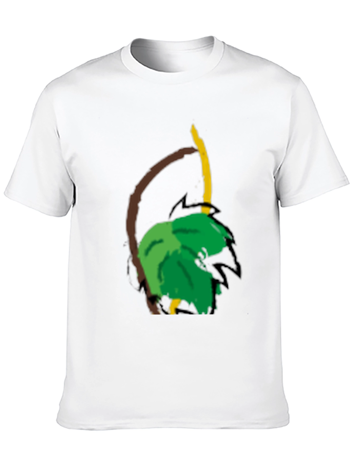 Leaf & Branch Graphic Black T-Shirt