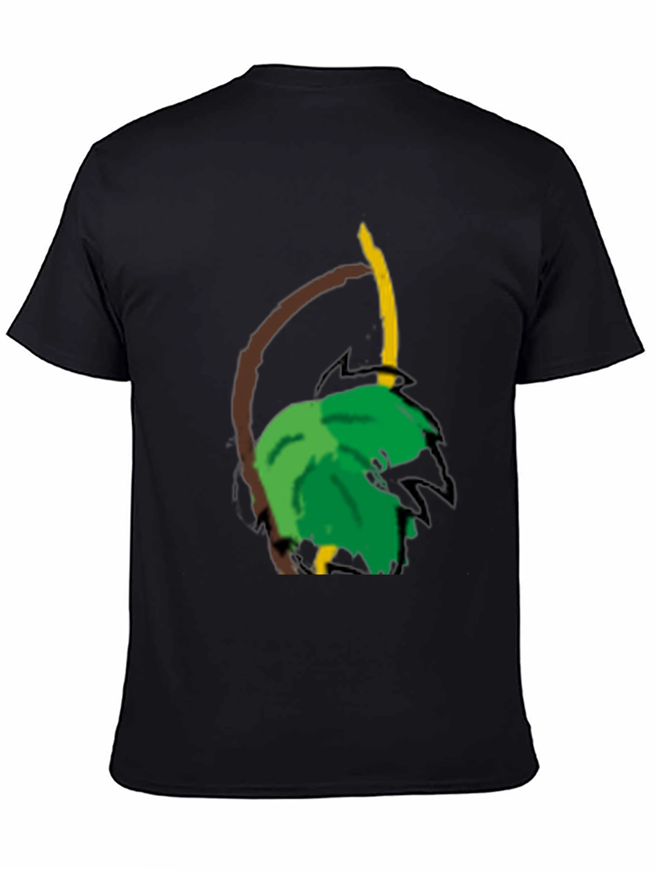 Leaf & Branch Graphic Black T-Shirt