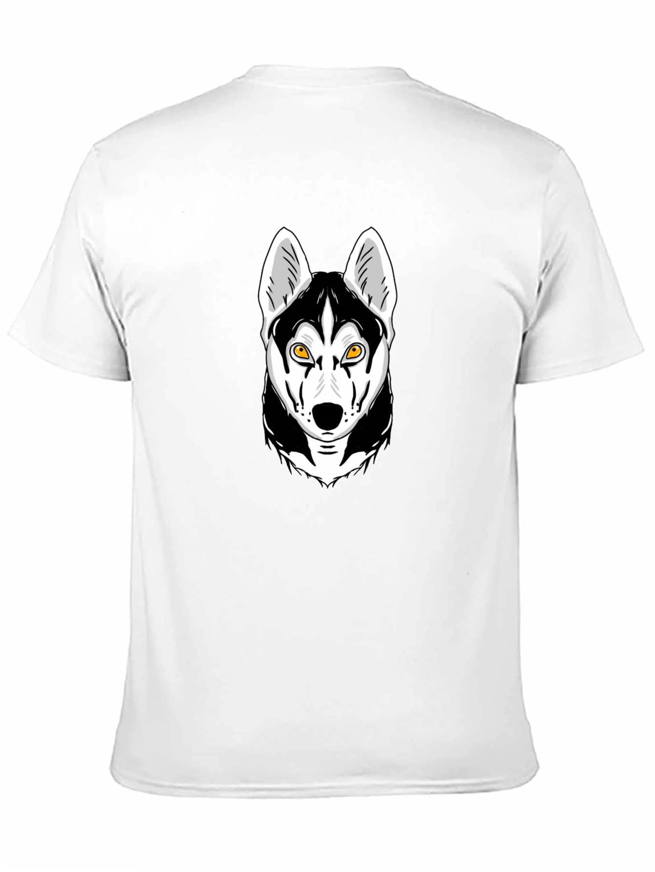 Husky Graphic Print Black T-Shirt
