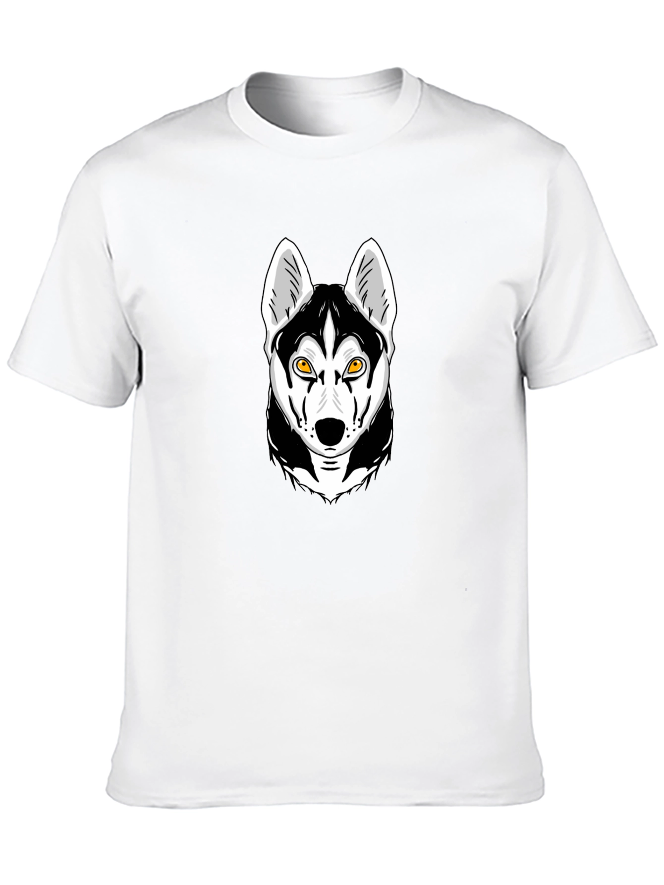 Husky Graphic Print Black T-Shirt