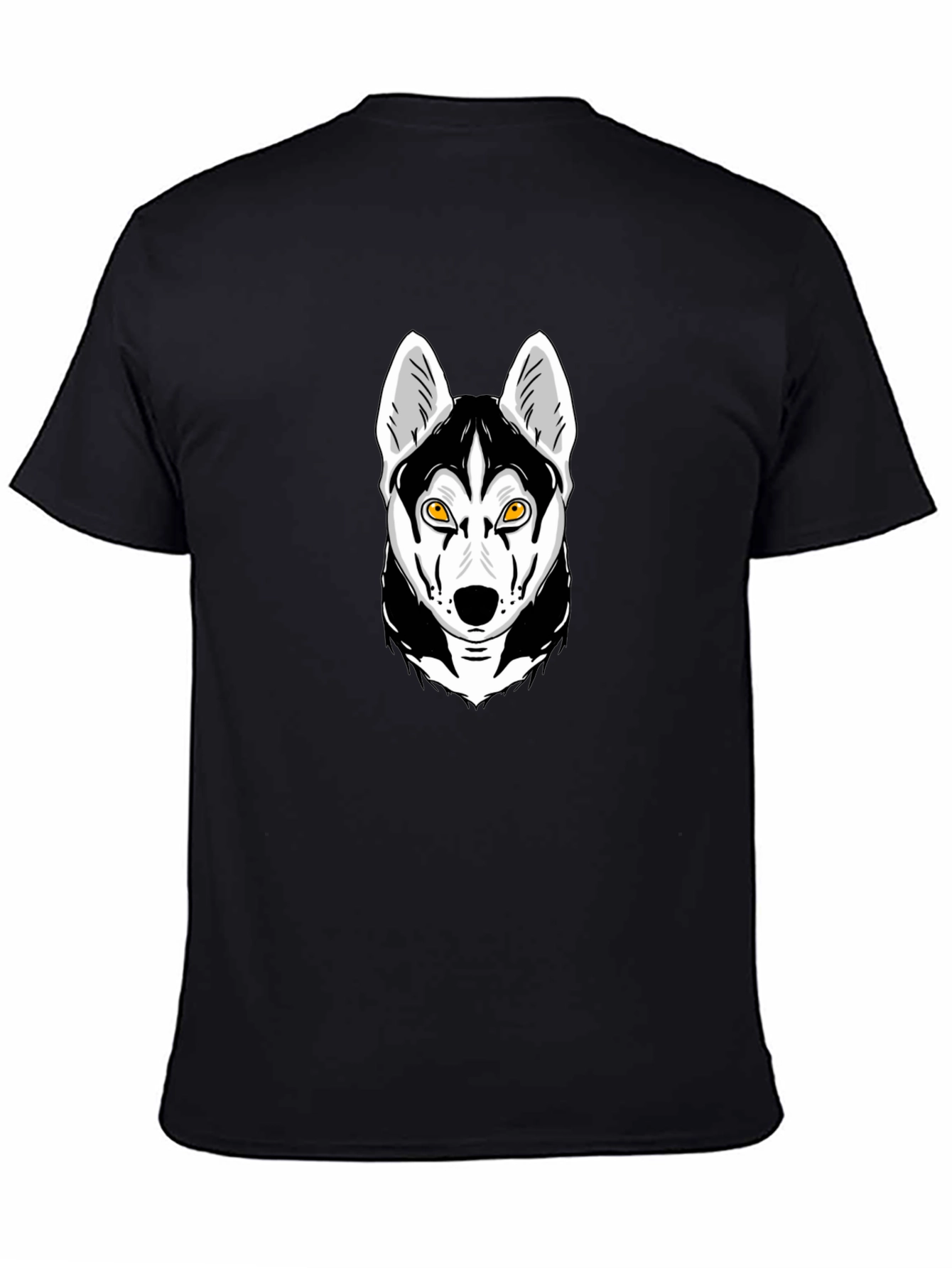 Husky Graphic Print Black T-Shirt