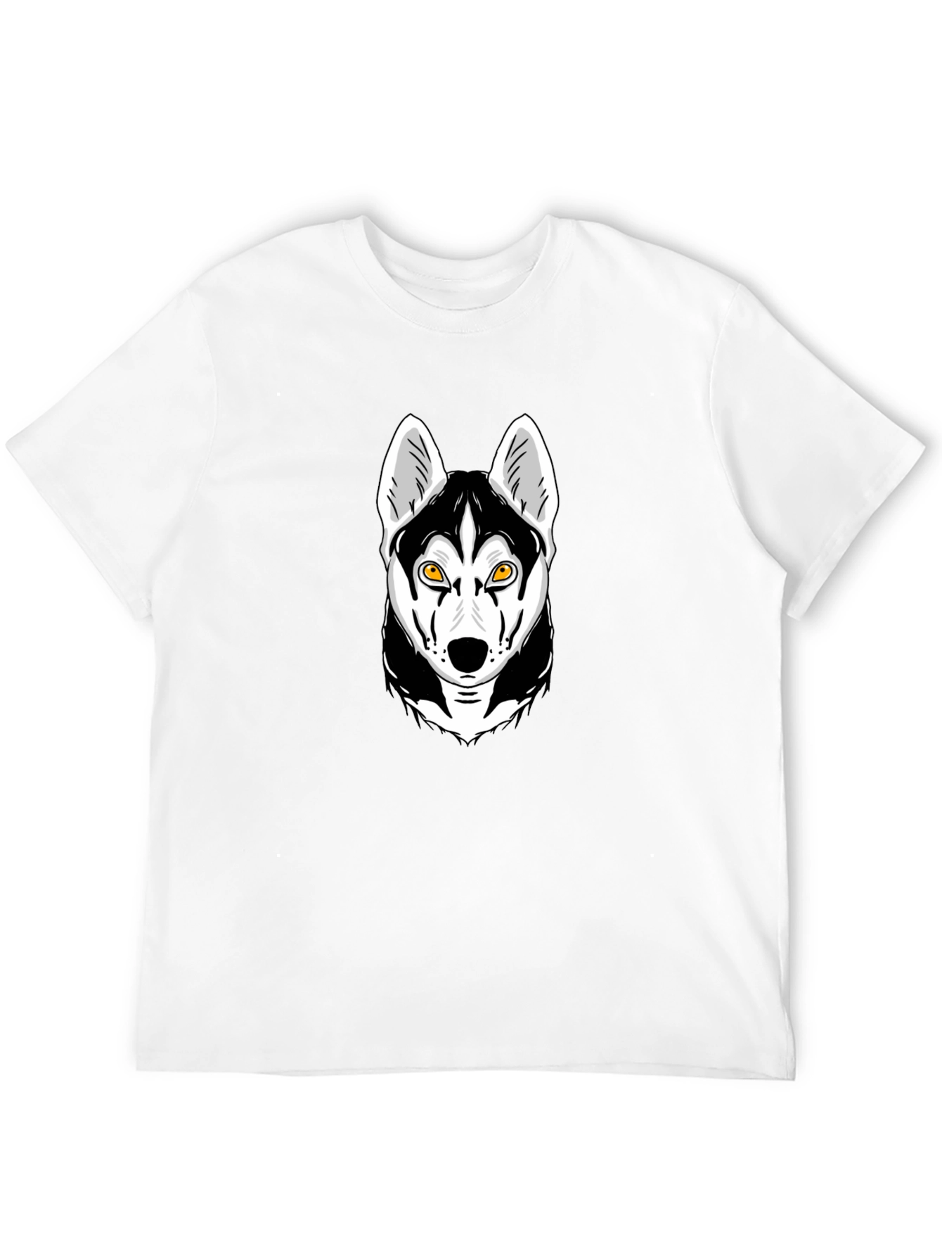 Husky Graphic Print Black T-Shirt