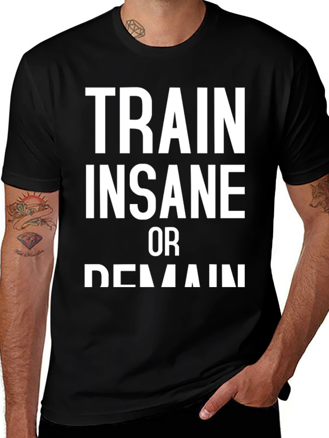 Train Insane Graphic Tee - Black