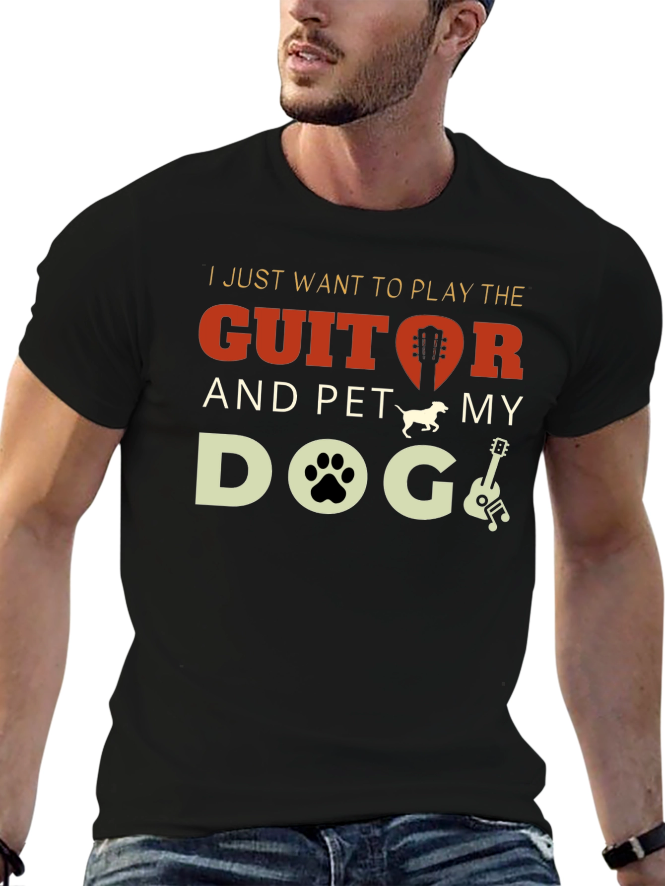 Guitar and Dog Lover T-Shirt