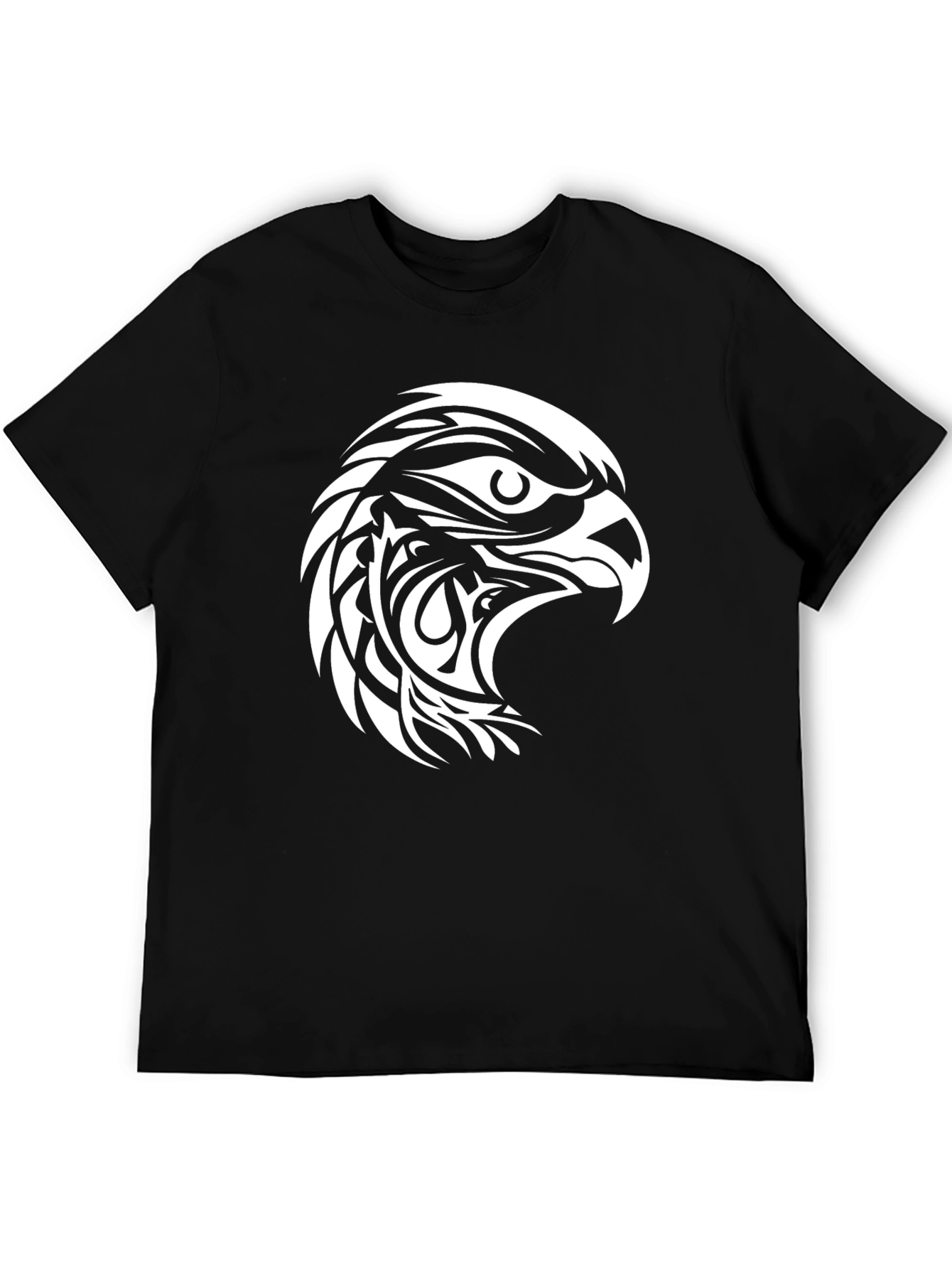 Bold Eagle Graphic Tee - Black Cotton